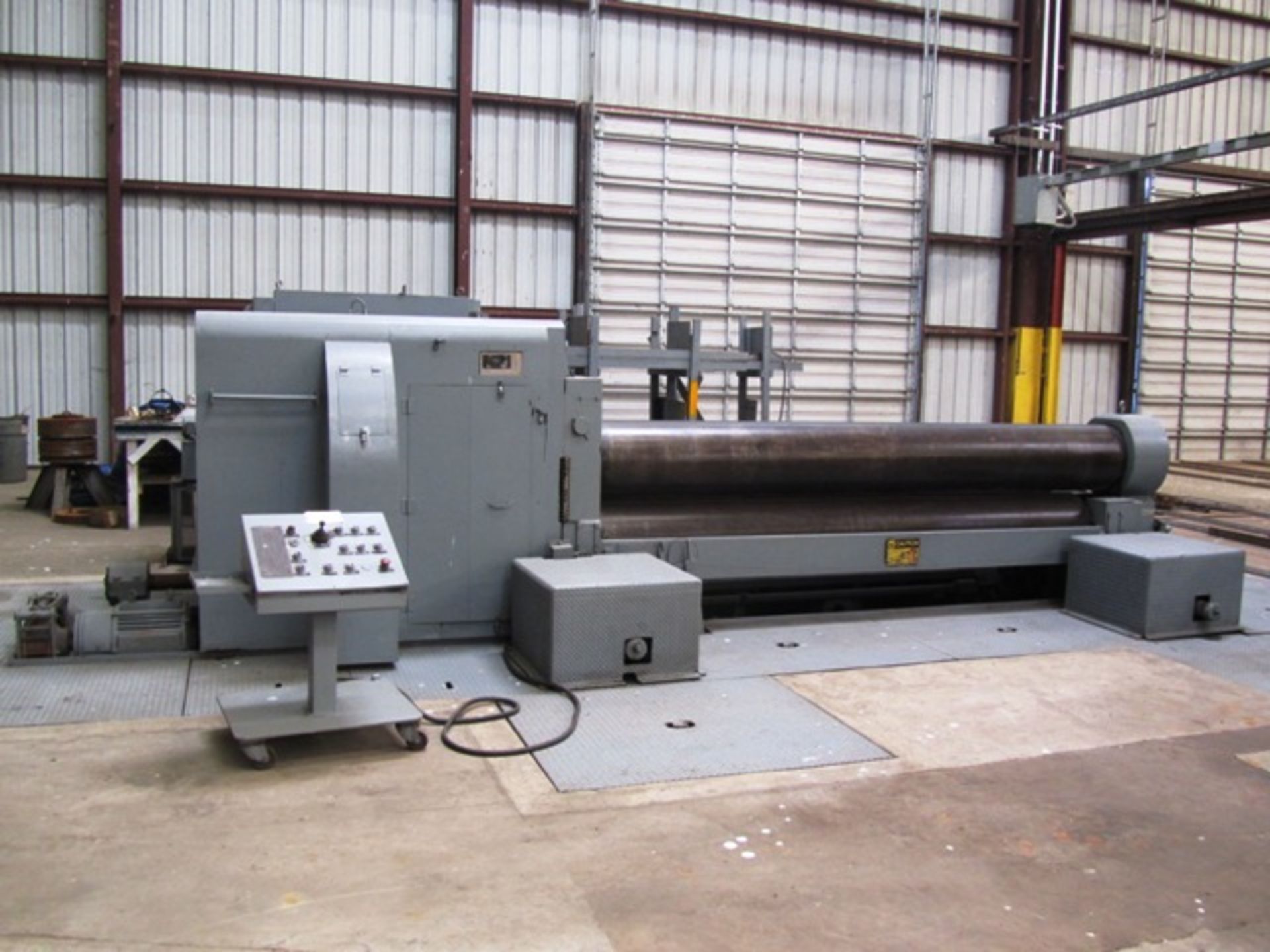 Bertsch Approx 12' x 1-1/4'' Plate Bending Roll with Portable Push Button Control, Work Station,