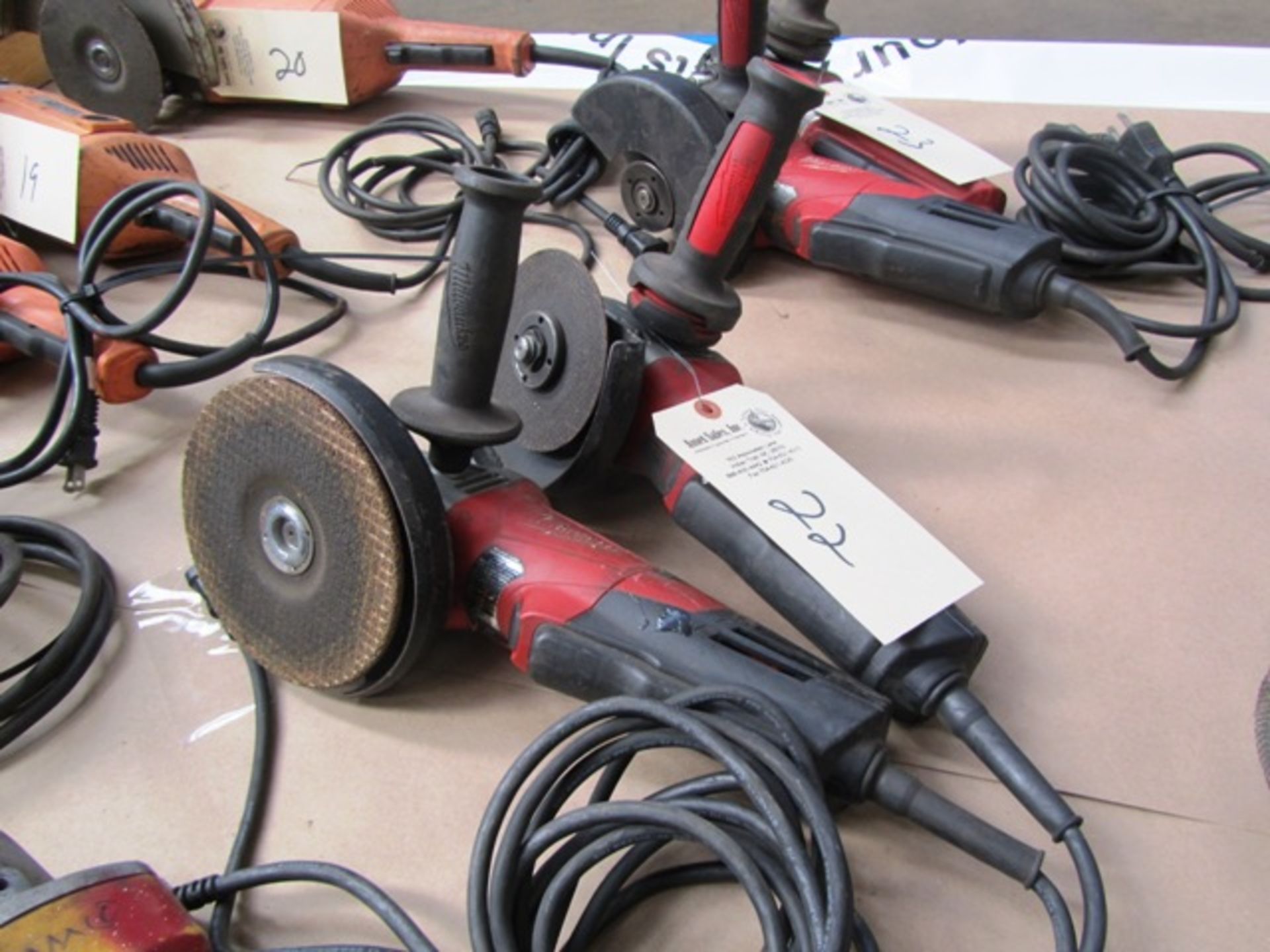 (2) Milwaukee Electric Disc Grinders