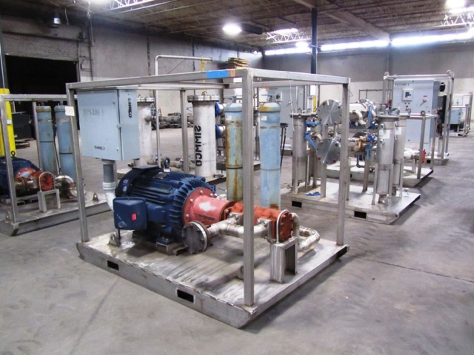 Oil / Water Bypass Pumping System consisting of 200 HP Motor, (2) Splitter Valve Stations,