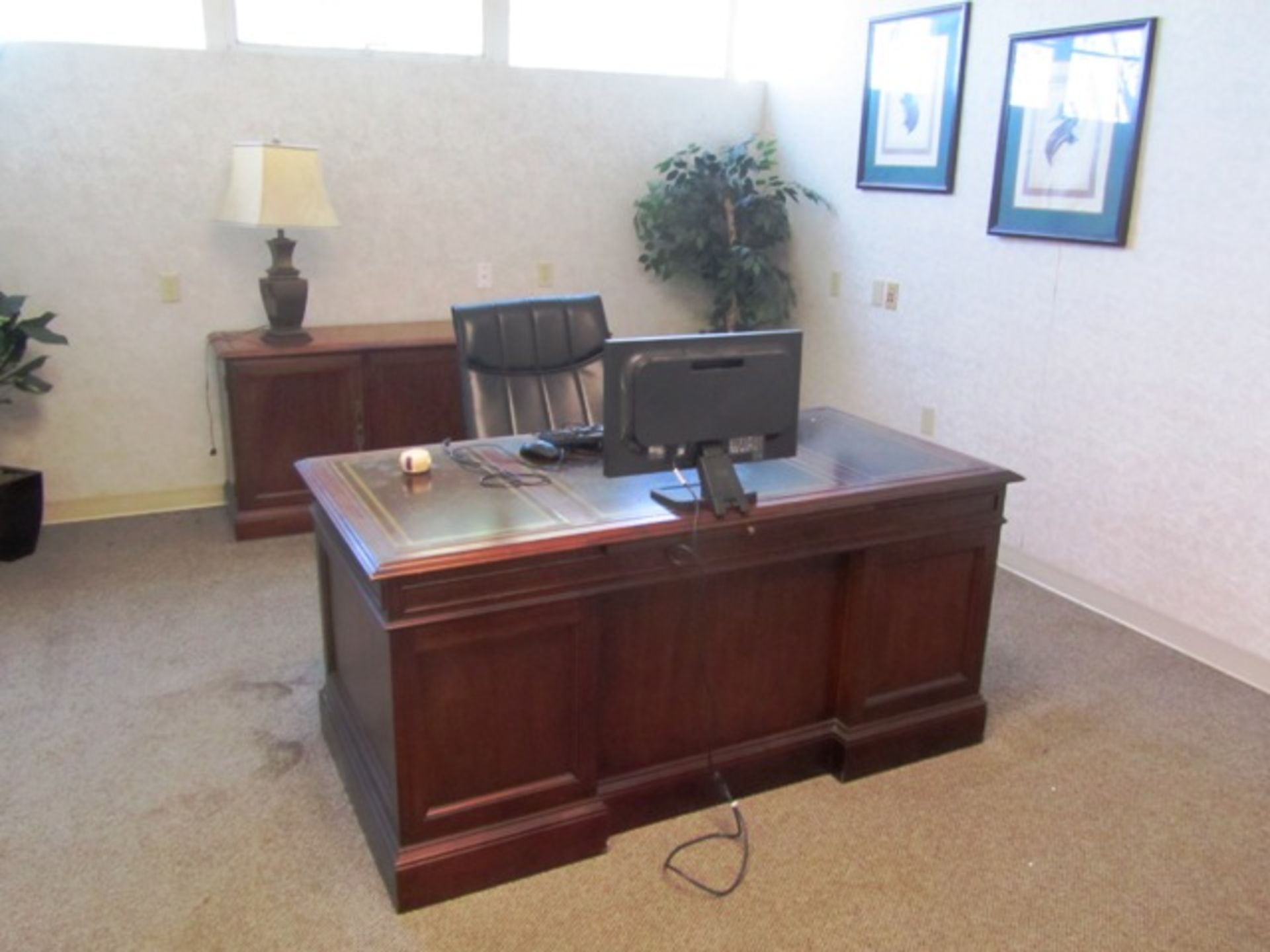 Contents of Office consisting of Desk, Chair, Credenza