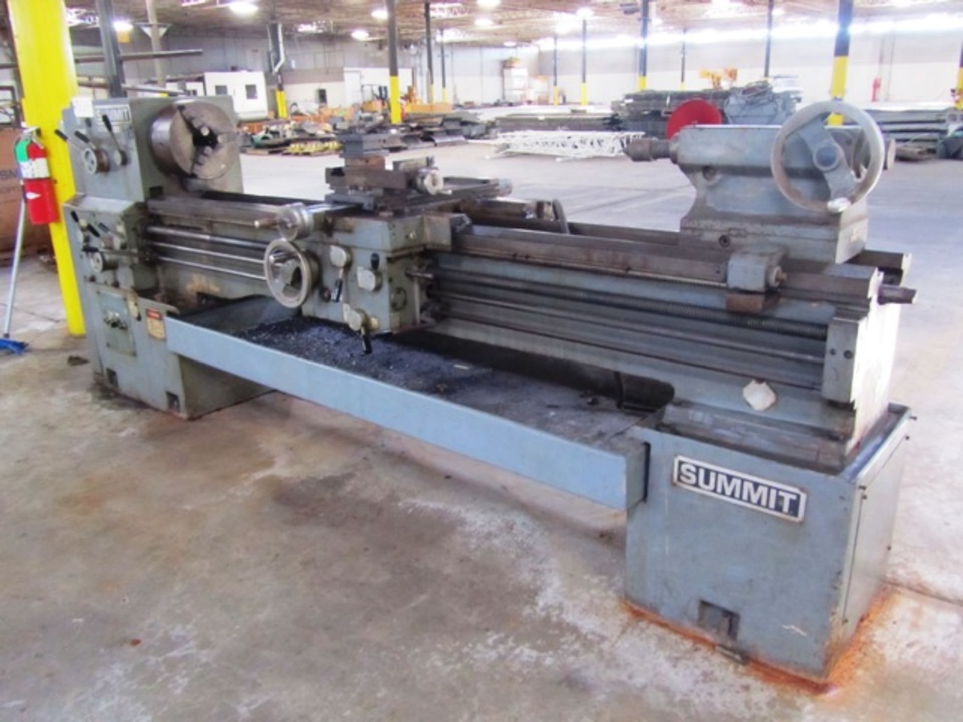 Summit 19'' x 80'' x 4'' Gap Bed Engine Lathe with 12'' 3-Jaw Chuck, 4-1/2'' Bore, Taper Attachment,