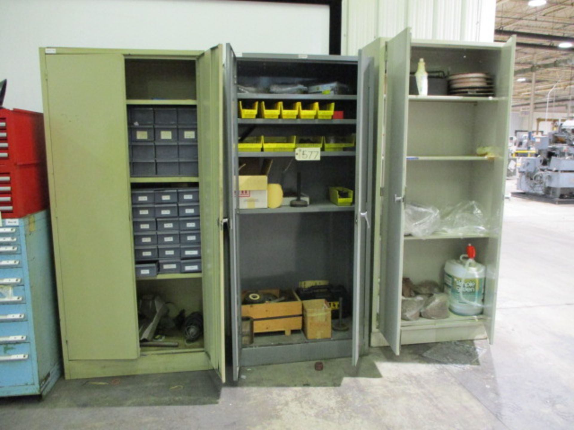 (3) Cabinets & Contents