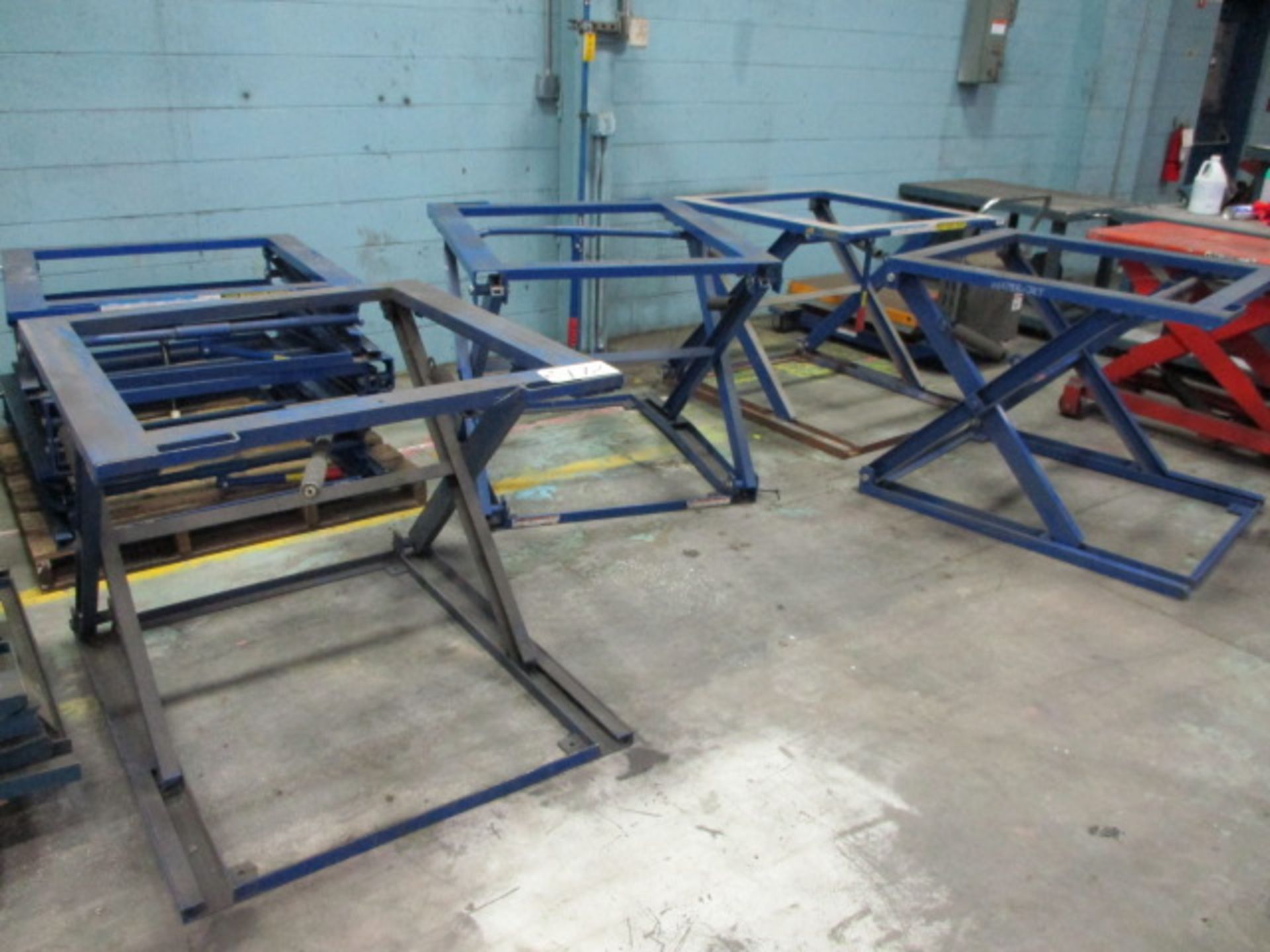 (7) Vestil 5000lb Capacity Scissor Stands / Workbenches