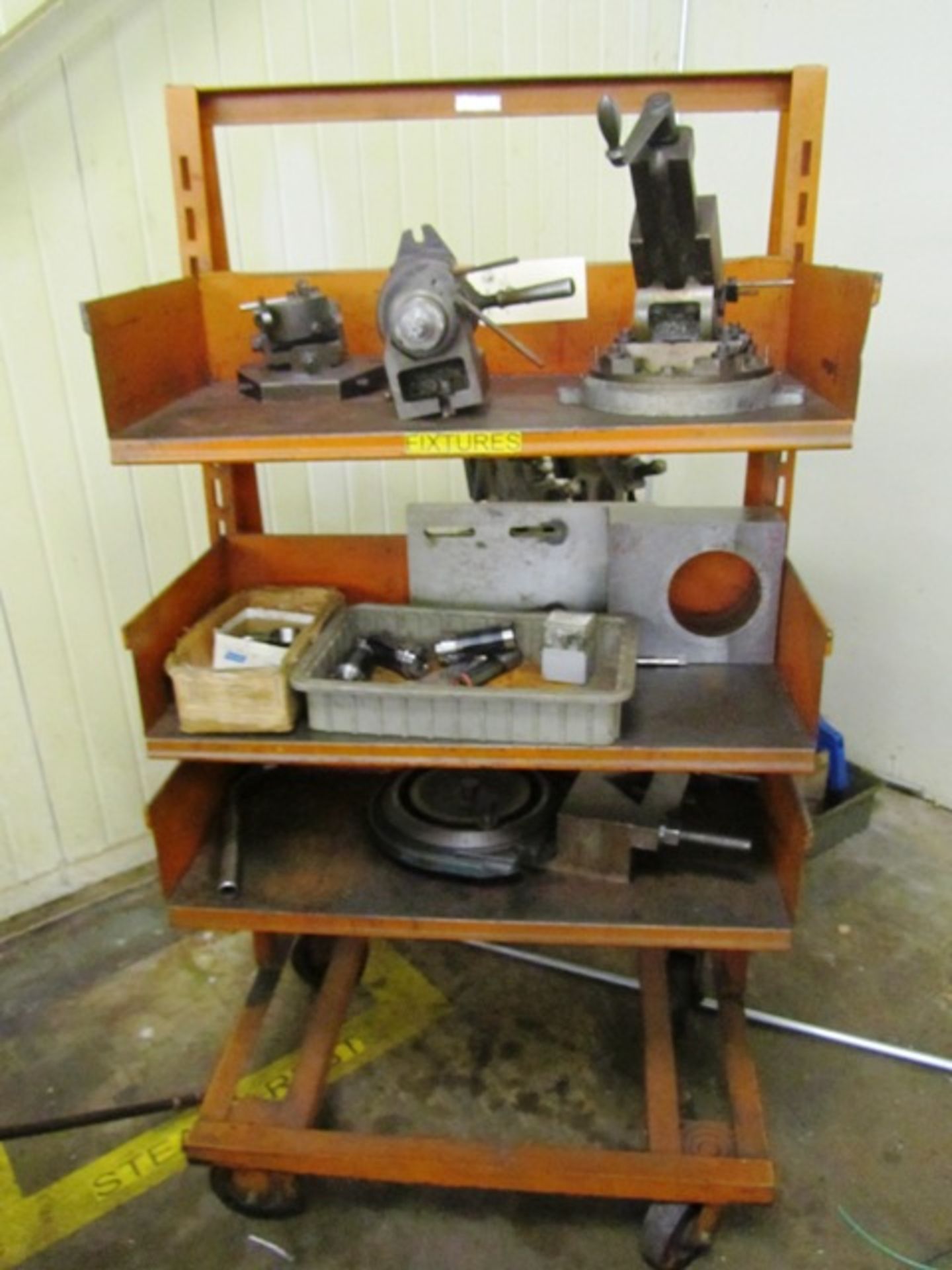 Cart with Vise, 5C Collet Indexer, Etc.