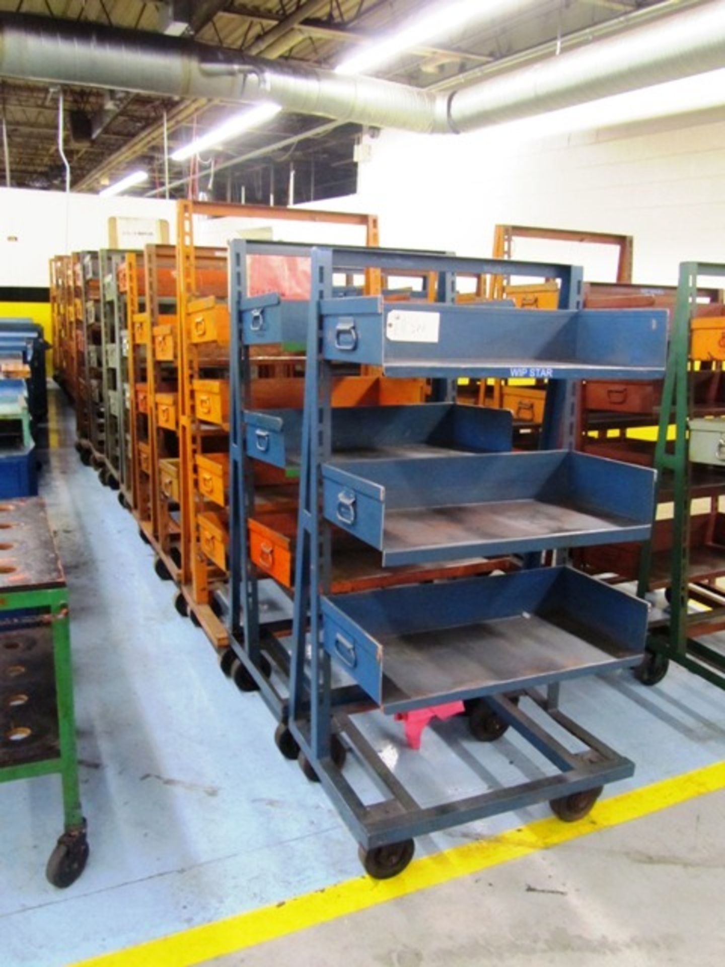 Approx (15) Multi Level Portable Steel Shop Carts