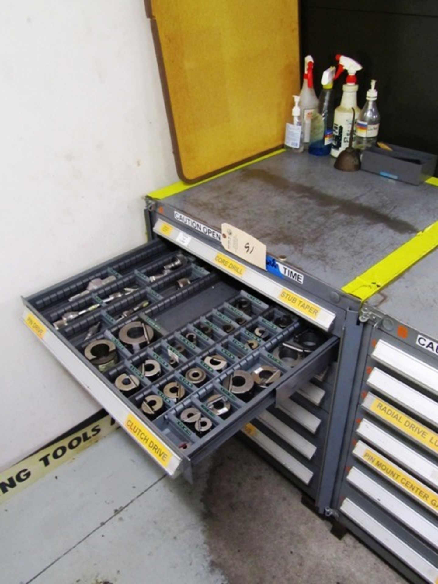 7 Drawer Vidmar Cabinet with Core Drills