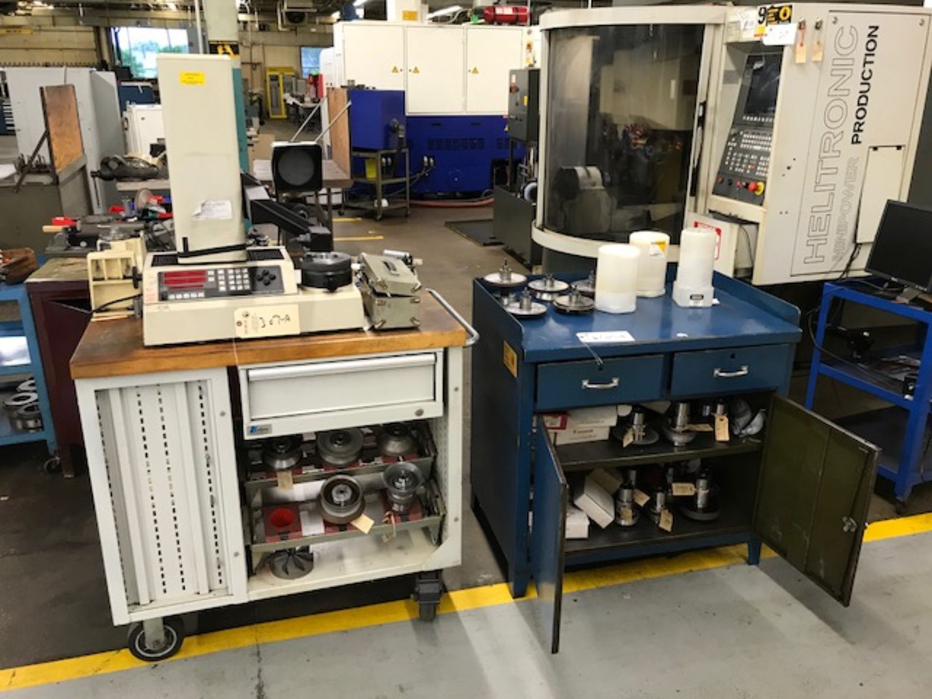 Parsetter TMM 900 Tool Presetter with (2) Carts & Diamond Wheels (for Walter Grinder) *Lot Closes at