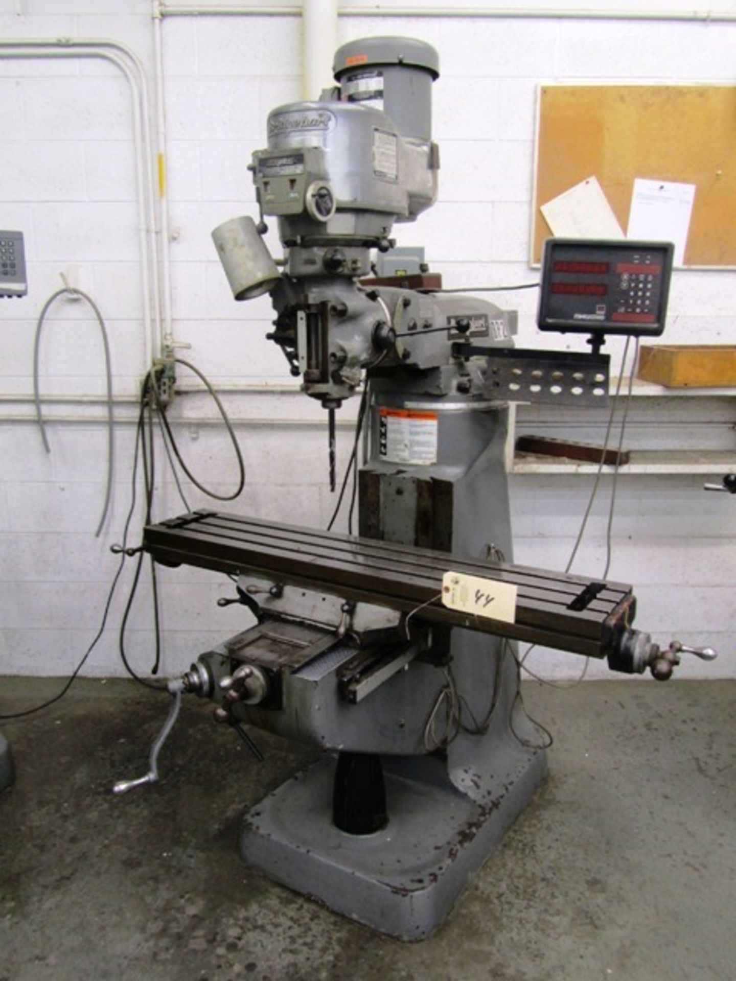 Bridgeport Vertical Milling Machine with 9'' x 48'' Table, R-8 Taper Spindle Speeds to 4,200 RPM,