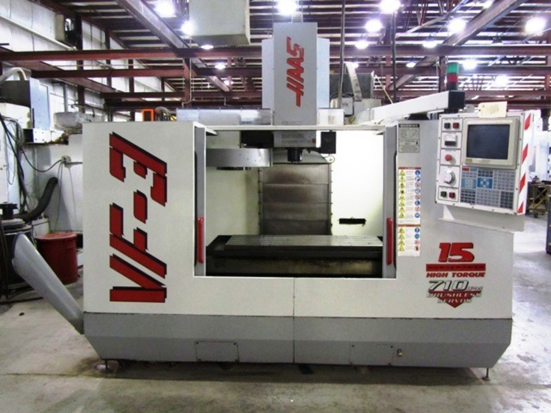 Haas VF3 CNC 4-Axis Vertical Machining Center with 48" x 18" Table, 40"-X, 20"-Y, 25"-Z-Axis