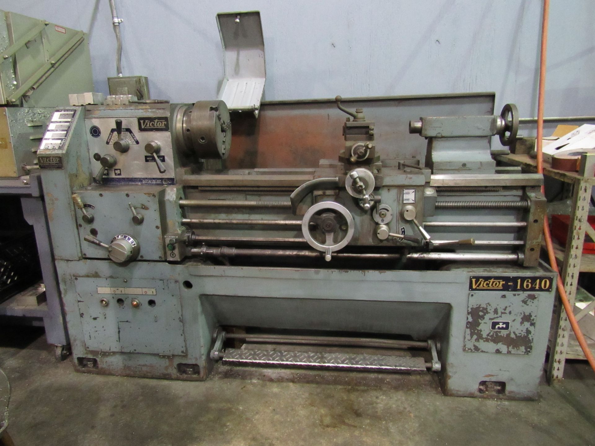 Victor Model 1640 17'' Swing x 37'' Centers to Tailstock Engine Lathe with 10'' Chuck, Spindle