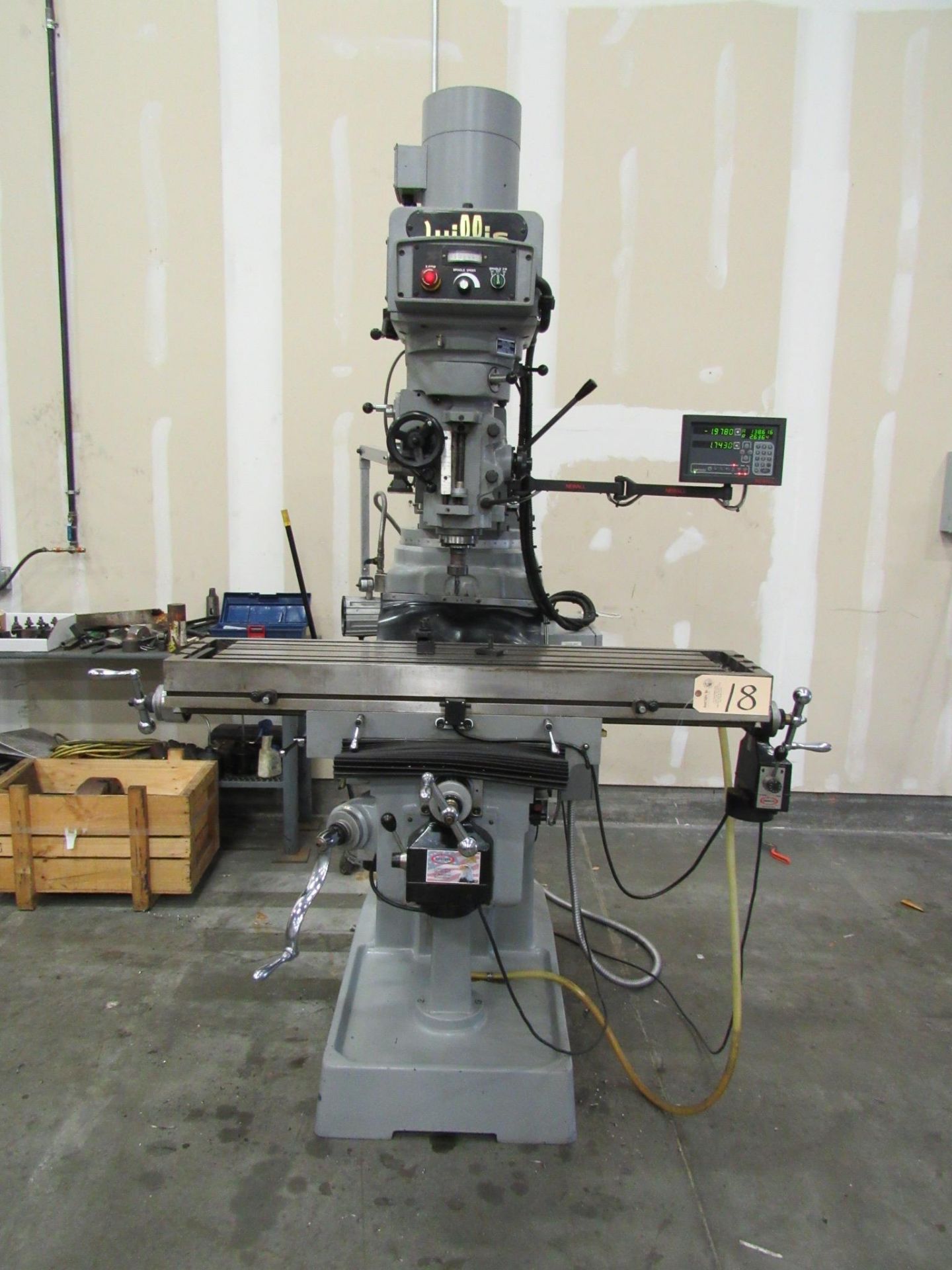 Willis Model 1250II-FV Variable Speed Knee Mill with 9'' x 48'' Table, Dual Servo Feeds, Variable - Image 2 of 8