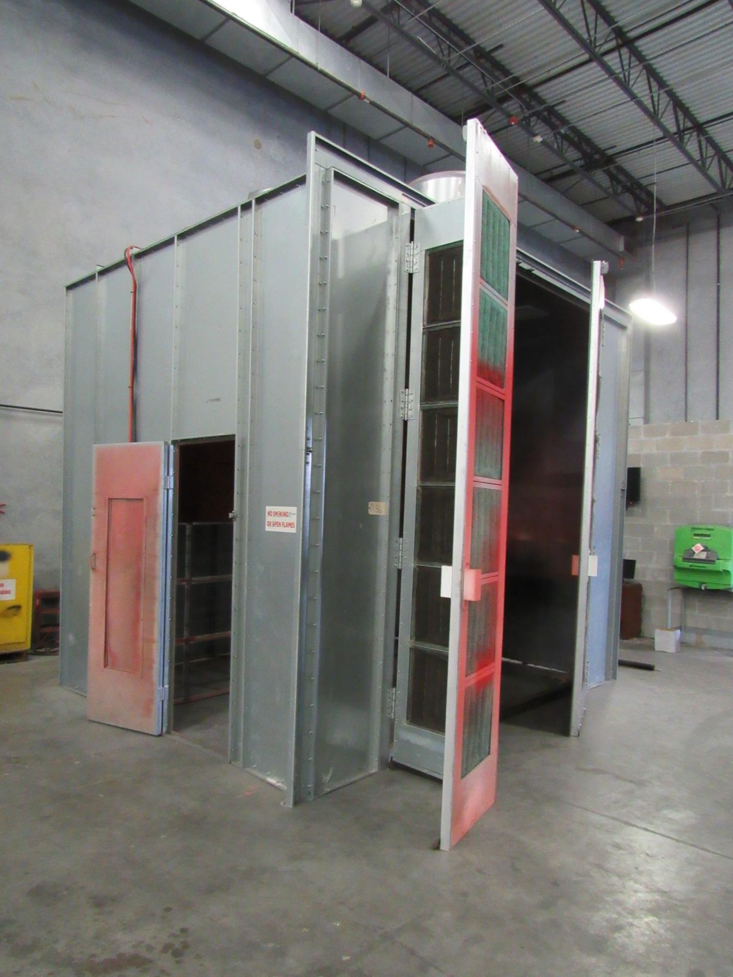 Col-Met 14' x 12' x 7' Enclosed Industrial Paint Booth with Automatic Roof Vent, Double Doors, sn: - Image 2 of 6