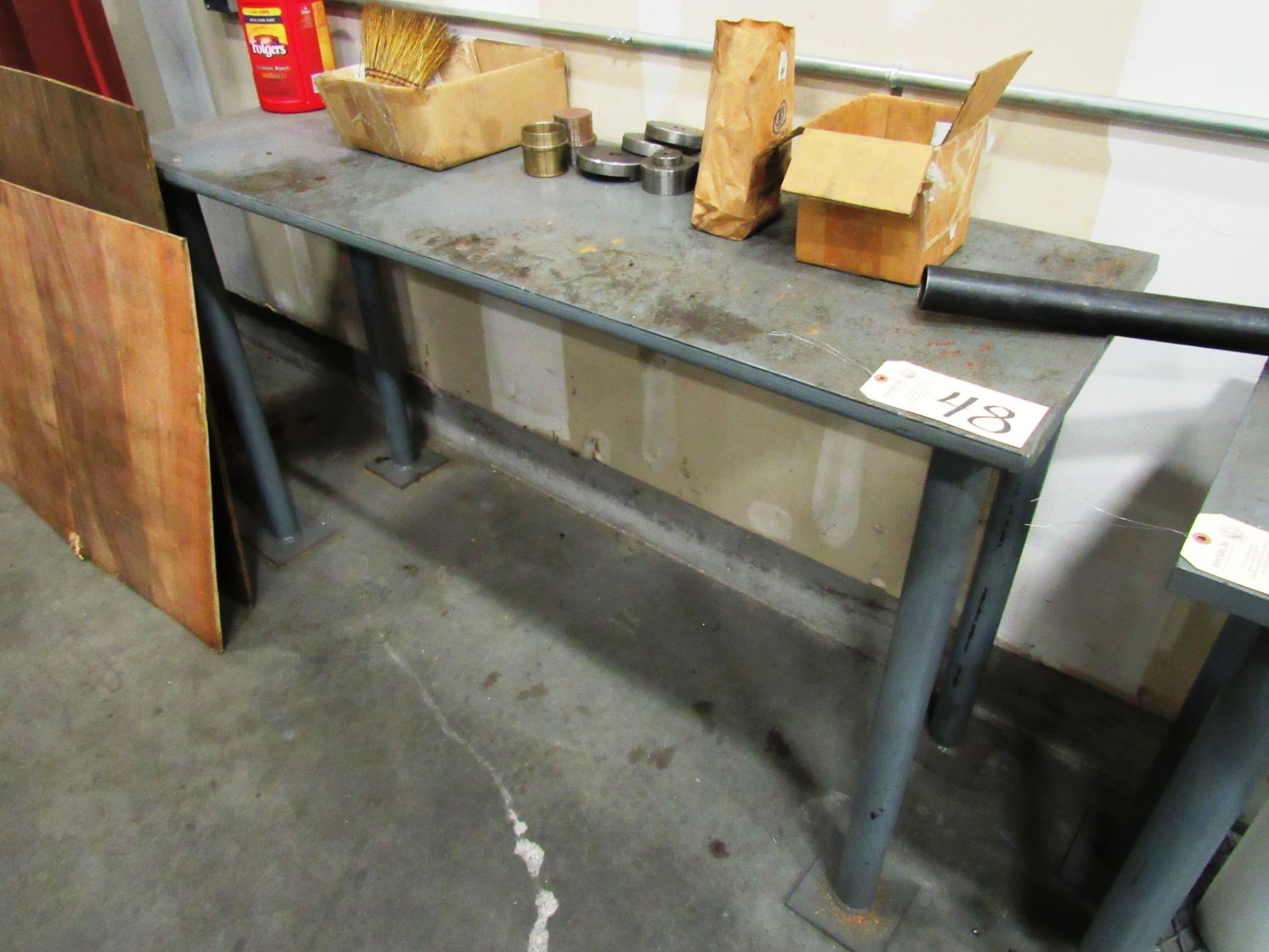 64''W x 21''D x 35''H x 1'' Thick Steel Table