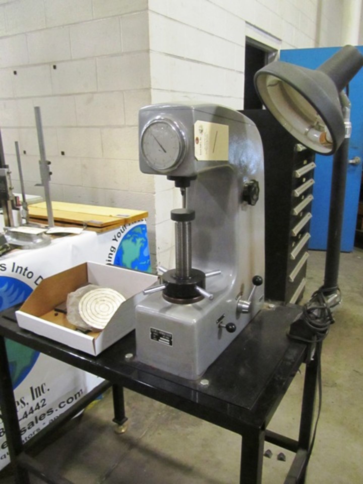 Rockwell Model HR-150A Hardness Tester with Stand, Light, sn:0090