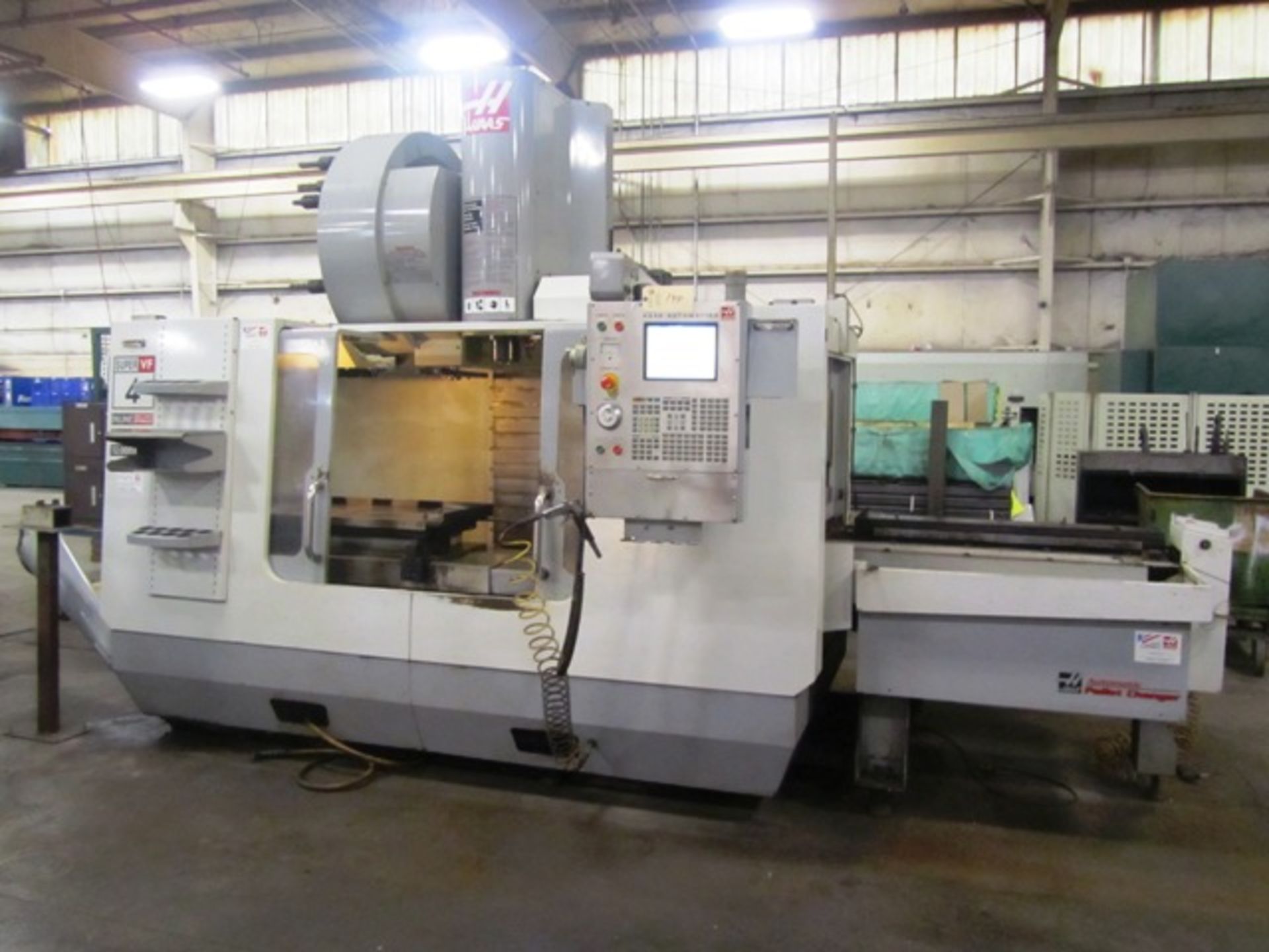 Haas Super VF4SS APC CNC Vertical Machining Center with 19'' x 46'' Table, Automatic Pallet Changer,