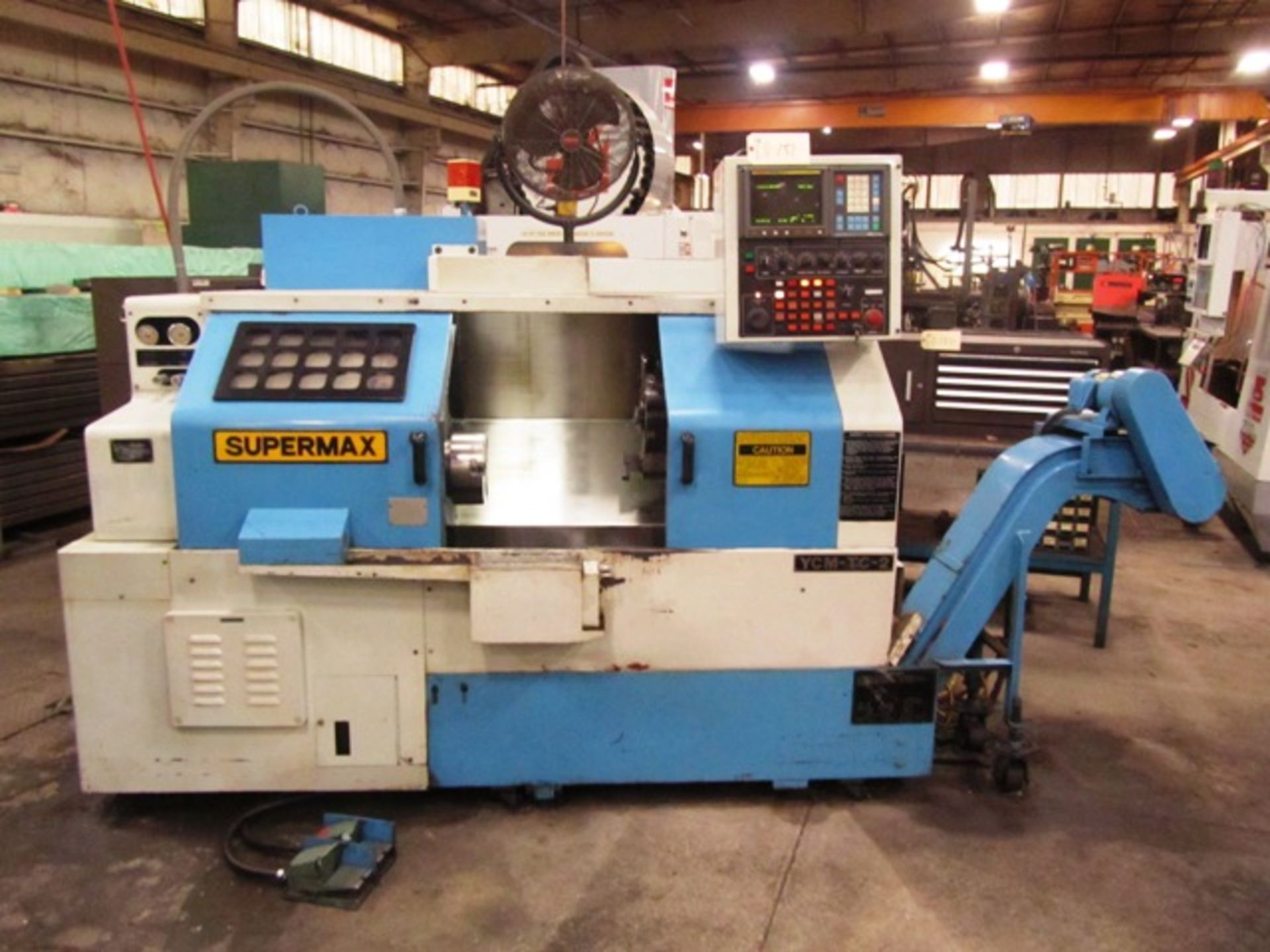 Supermax YCM-TC-2 2-Axis CNC Turning Center with 8'' 3-Jaw Hydraulic Chuck, Approx 24'' Max Distance