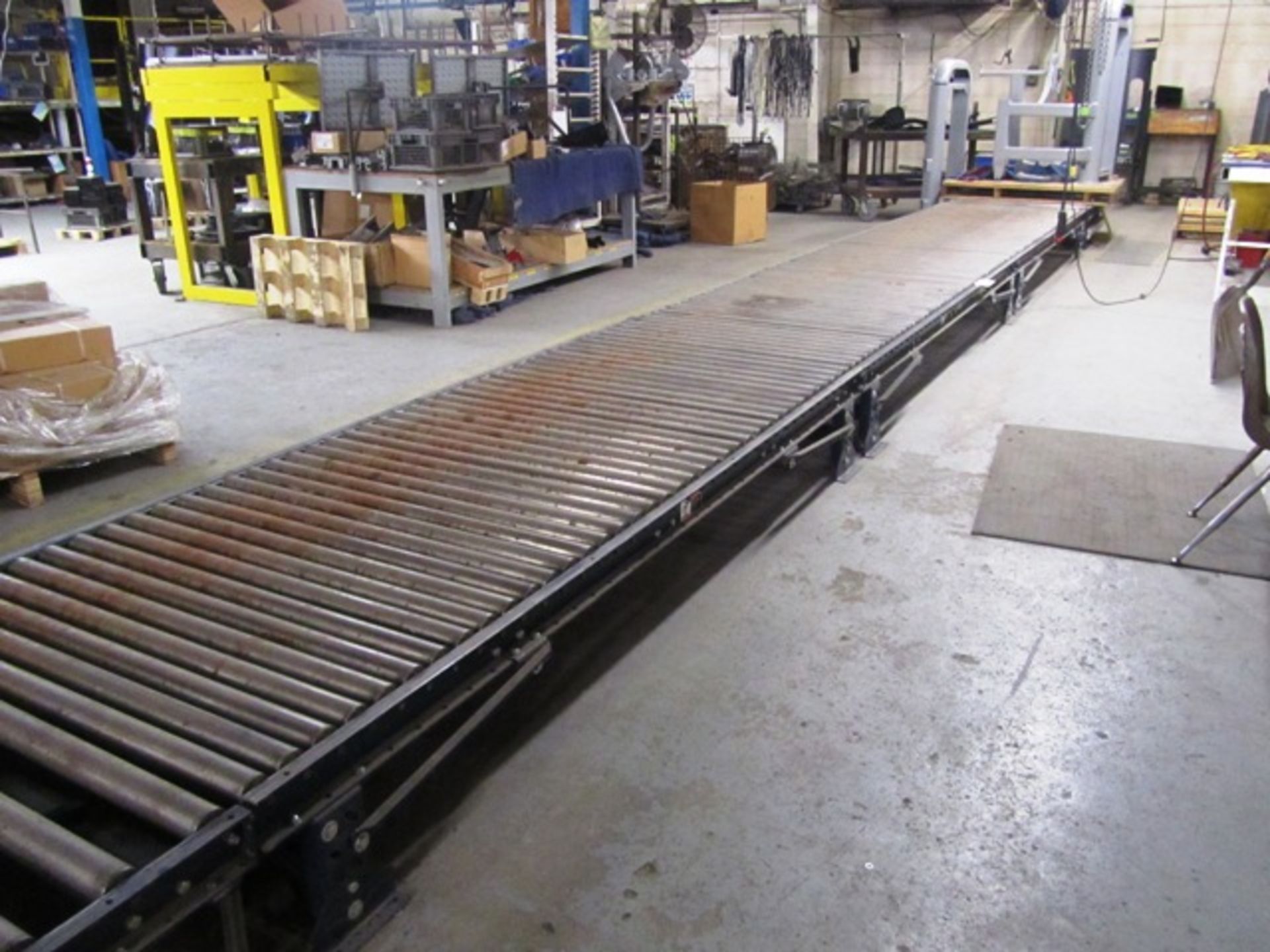 ACG 4'W x Approx 25'Long Gravity Roller Conveyor