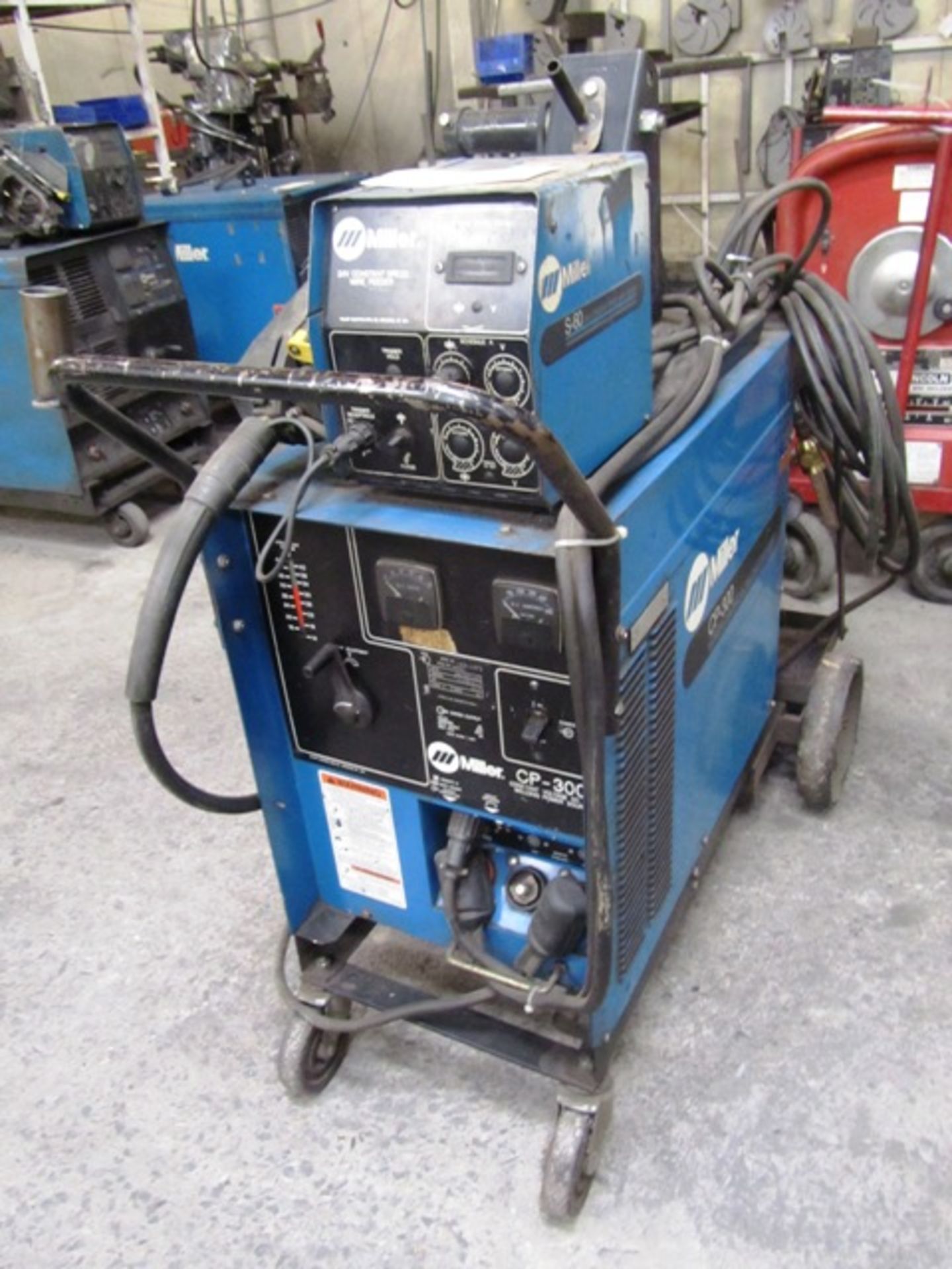 Miller CP-300 Portable Mig Welder with Miller S-60 24V Constant Speed Wire Feeder, sn:KD366573