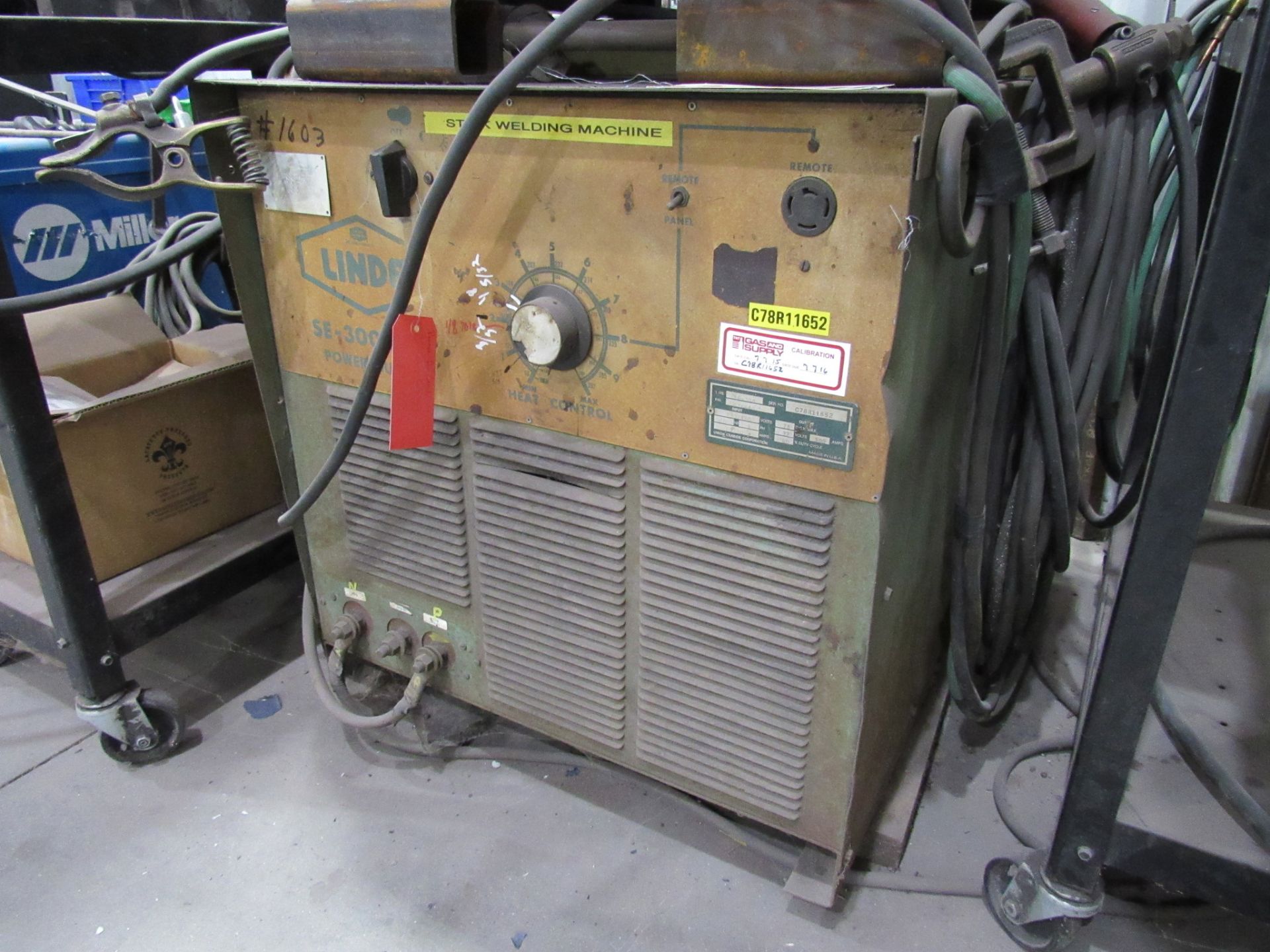 *Miller Delta Fab Mig Welder, sn:MC340169C with Miller 24A Wire Feeder, sn:MC290325V, *Linde SE- - Image 9 of 17