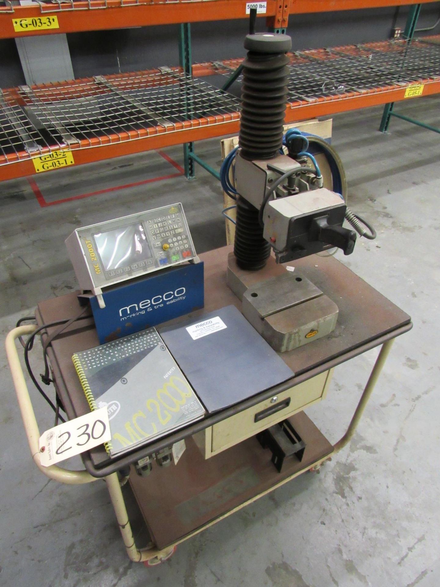 Mecco MC2000 Parts Marker with MC2000T2 Controls, Manuals, sn:24402 **located - 4225 Highway 90