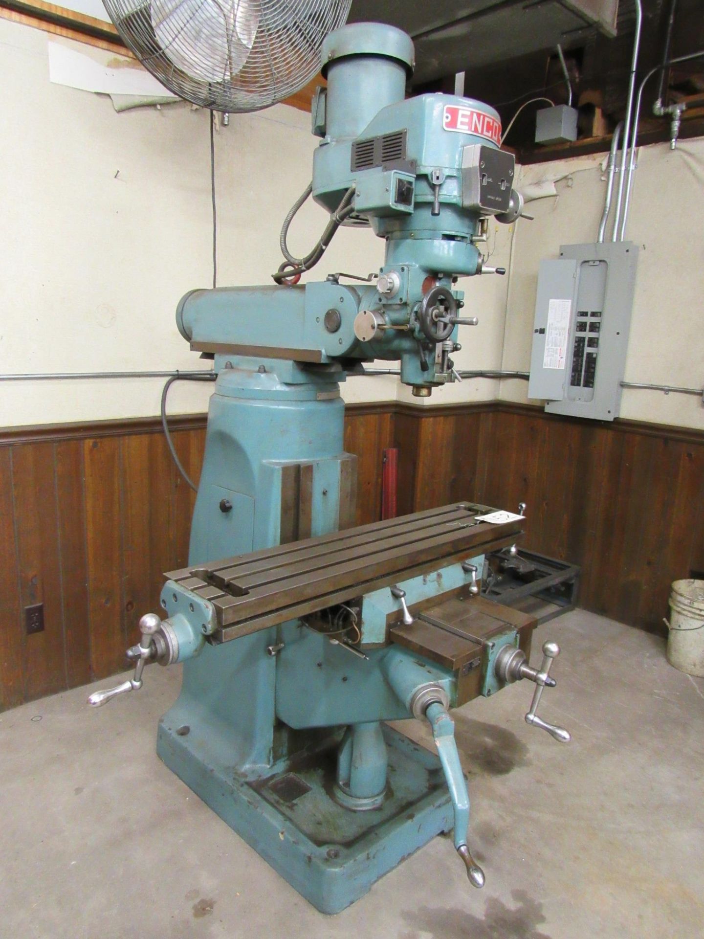 Enco Variable Speed Vertical Knee Mill with 9'' x 42'' Table, R-8 Spindle Speeds Variable to 2800 - Image 3 of 6