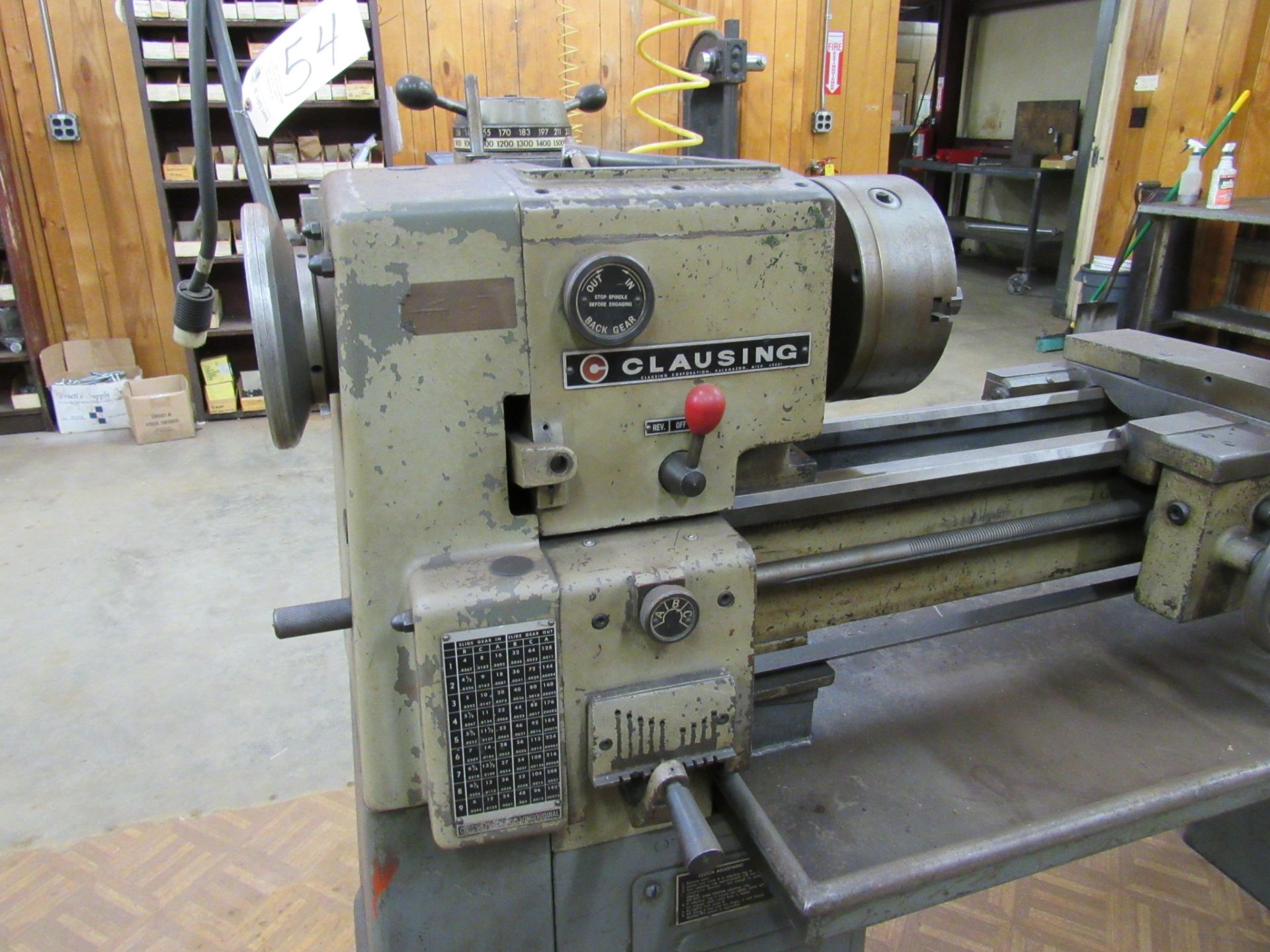 Clausing Model 5914 Engine Lathe with 13'' Swing x 36'' Center, 8'' 3-Jaw Chuck, 1.5'' Spindle Bore, - Image 2 of 5