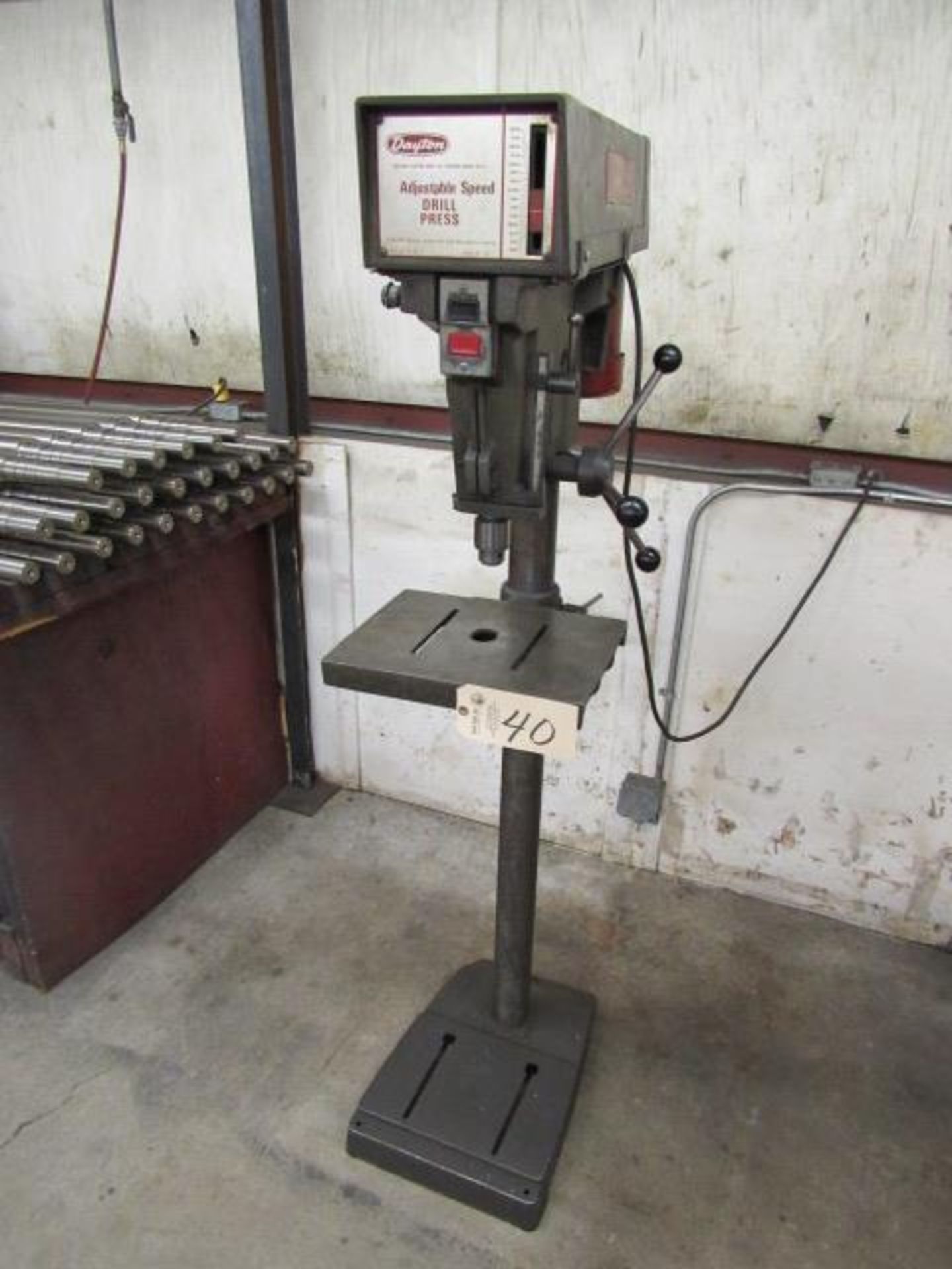 Dayton 3Z570 Adjustable Speed Drill Press, sn:AJ