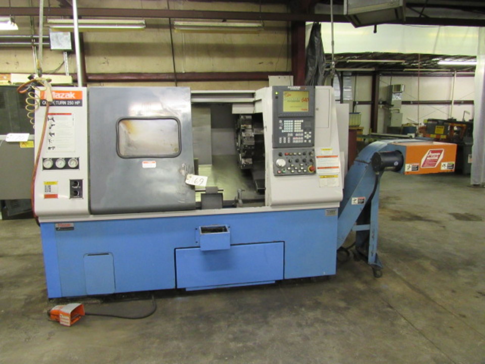 Mazak QT250 HP CNC Turning Center with 10'' 3-Jaw Power Chuck, Approx 30'' to Tailstock, 12 Position