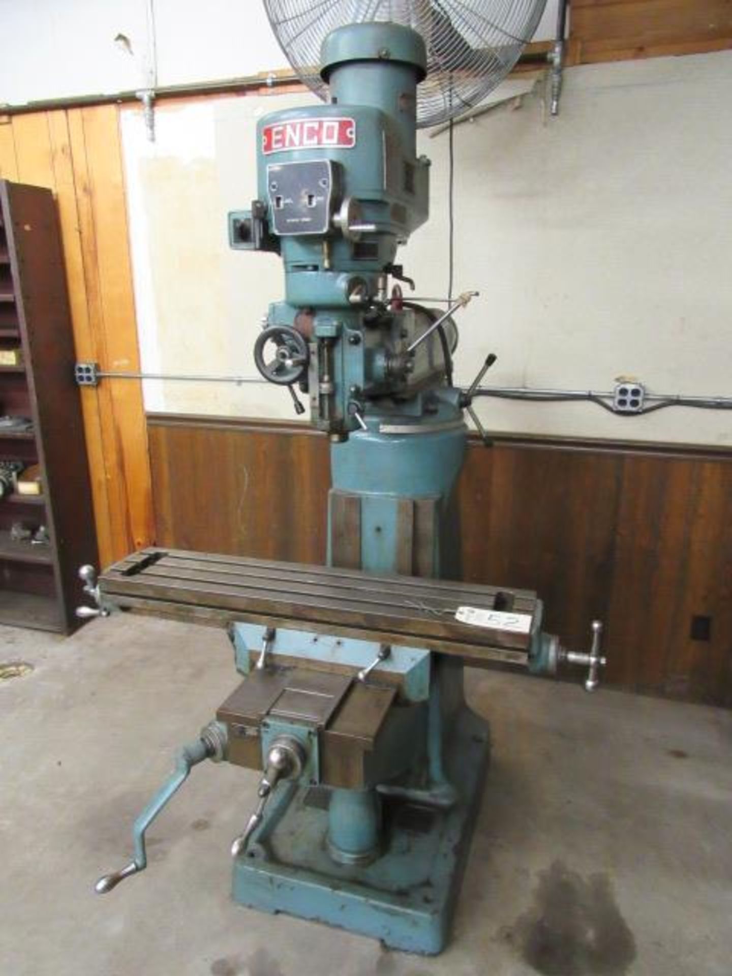 Enco Variable Speed Vertical Knee Mill with 9'' x 42'' Table, R-8 Spindle Speeds Variable to 2800