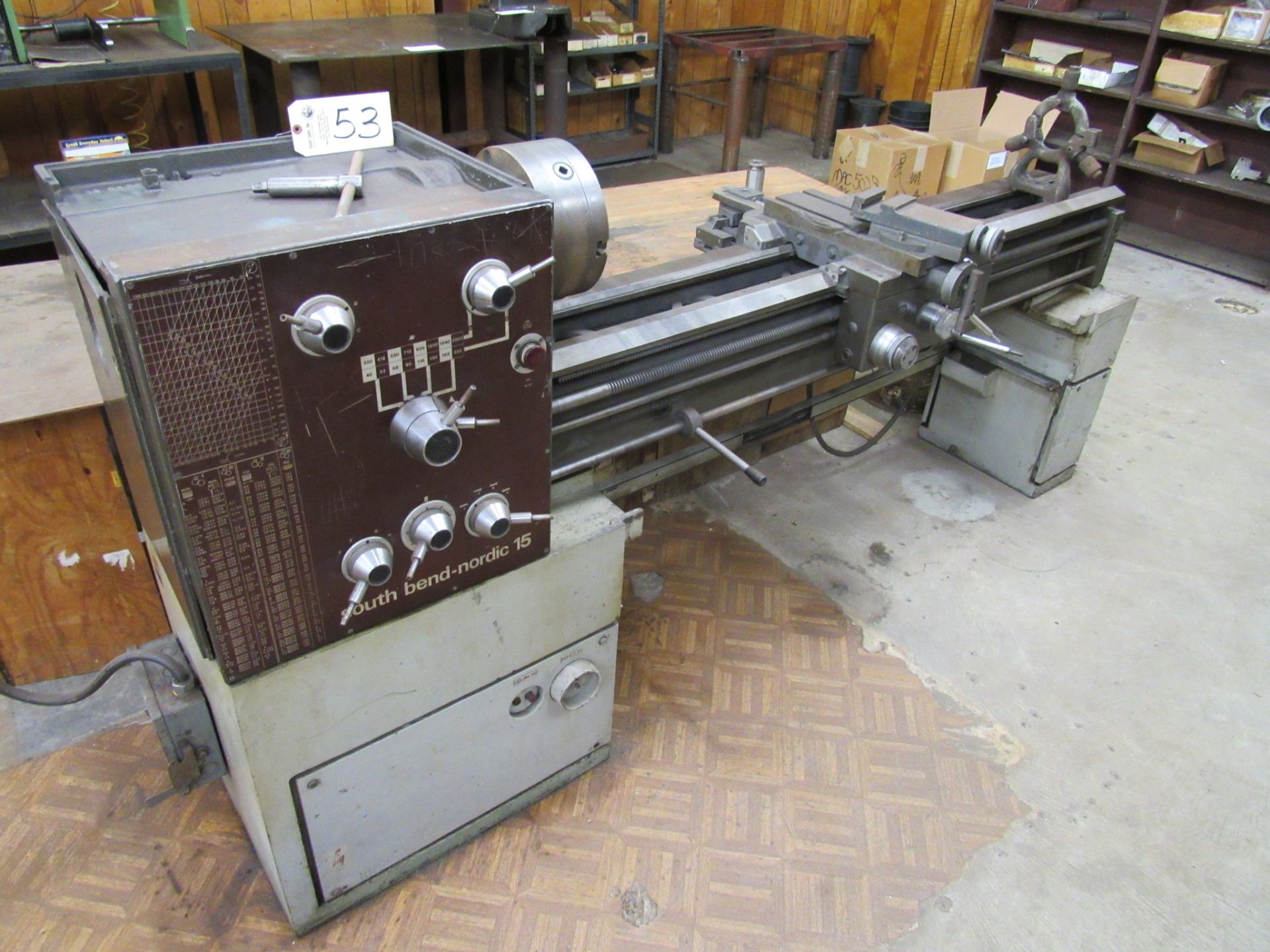 South Bend-Nordic 15'' x 70'' Engine Lathe with 10'' 3-Jaw Chuck, 2'' Spindle Bore, Taper, Speeds to - Image 5 of 6