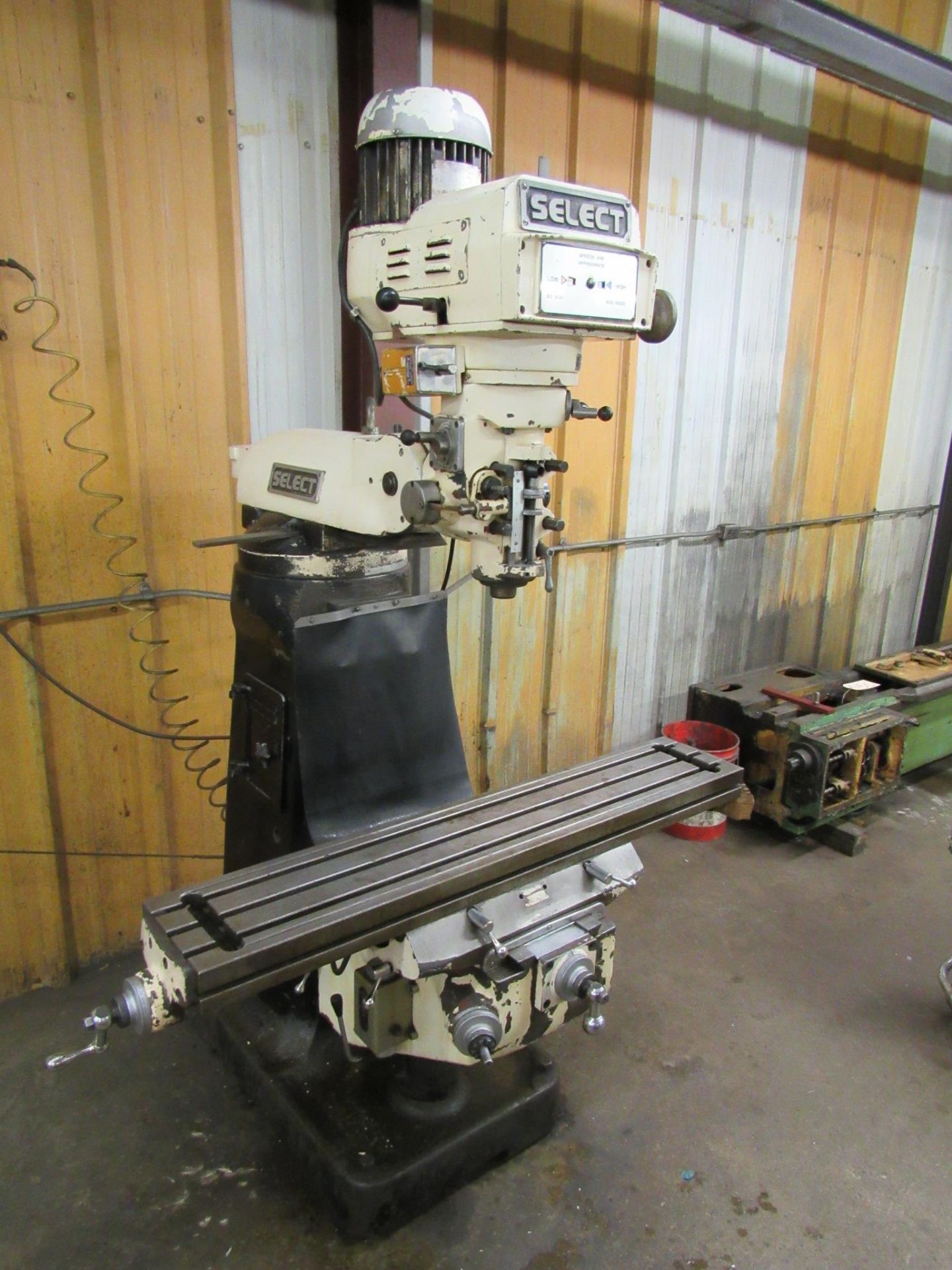 Select Model 1VB/VS Variable Speed Vertical Knee Mill with 9'' x 49'' T-Slot Work Table, R-8 Spindle - Image 3 of 6