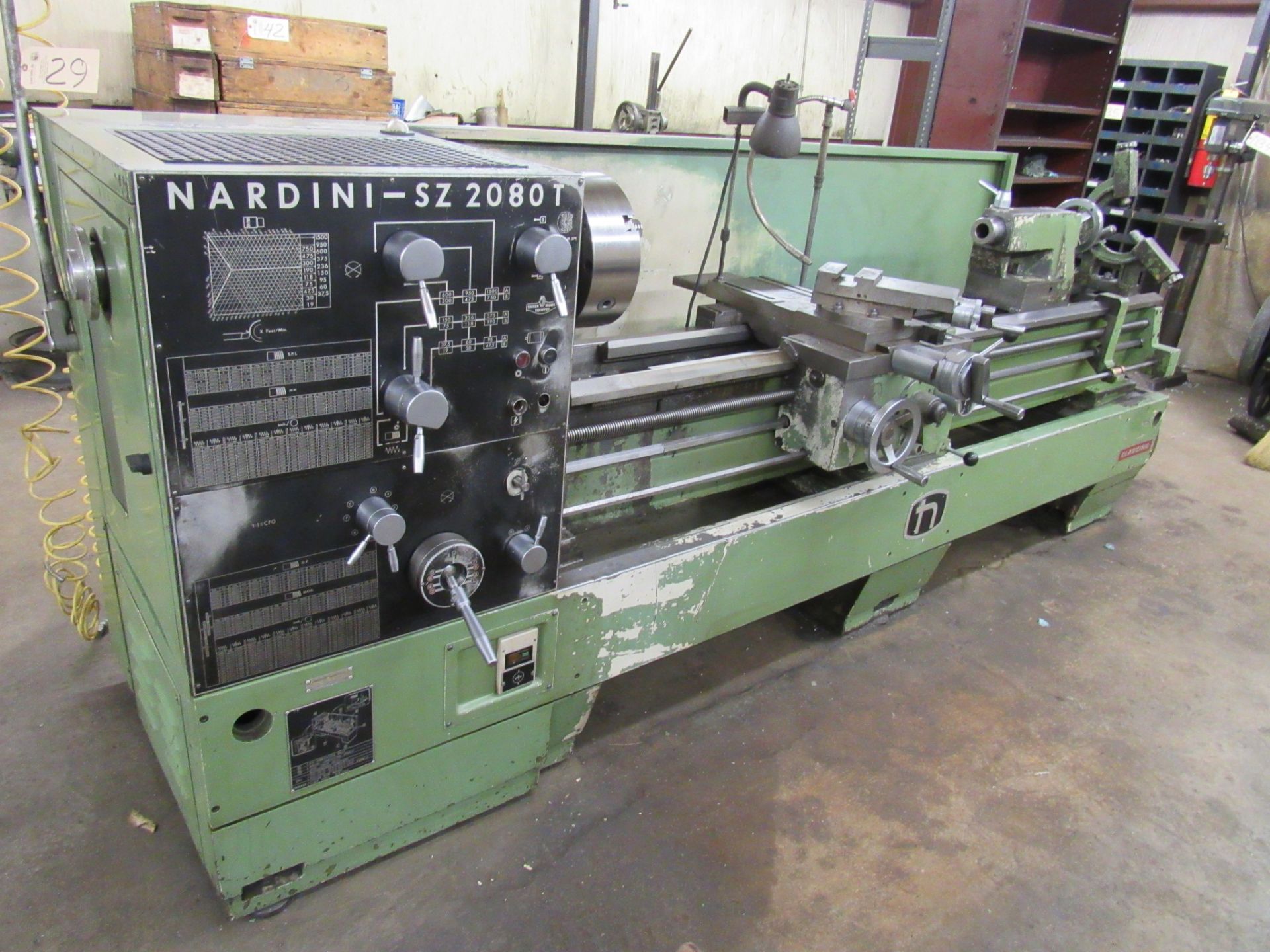 Nardini Model SZ2080T 20'' x 80'' Engine Lathe with 12'' Diameter 3-Jaw Chuck, 4'' Spindle Bore, - Image 6 of 6