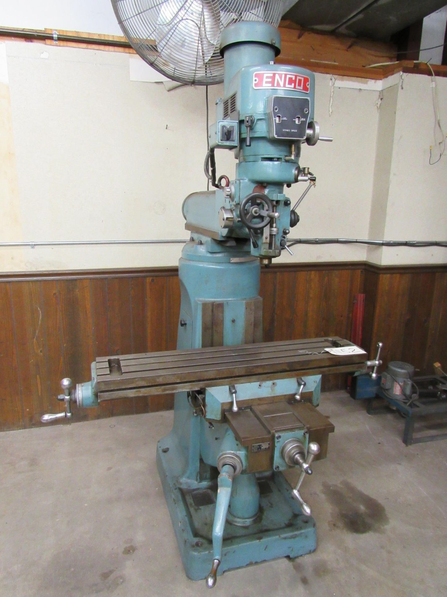Enco Variable Speed Vertical Knee Mill with 9'' x 42'' Table, R-8 Spindle Speeds Variable to 2800 - Image 2 of 6