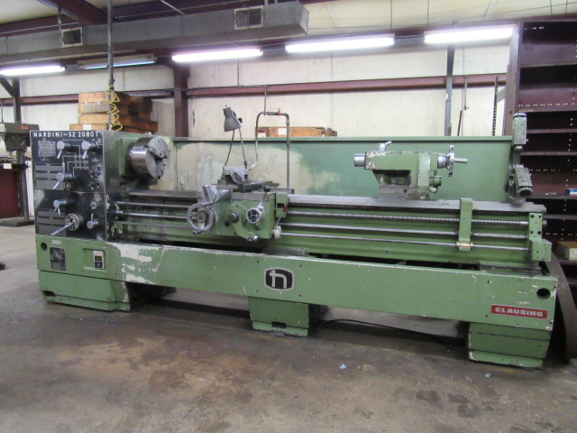 Nardini Model SZ2080T 20'' x 80'' Engine Lathe with 12'' Diameter 3-Jaw Chuck, 4'' Spindle Bore,