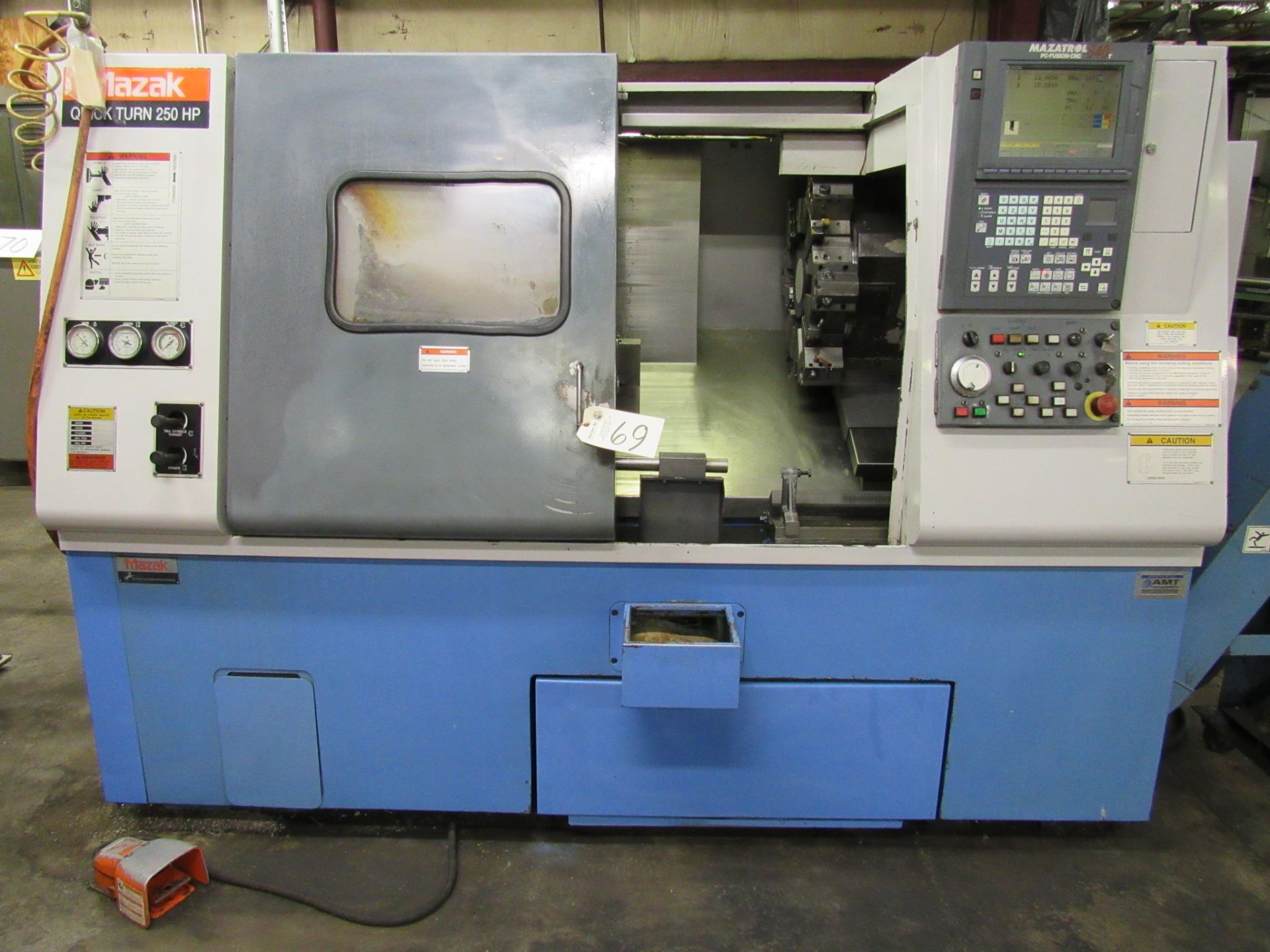 Mazak QT250 HP CNC Turning Center with 10'' 3-Jaw Power Chuck, Approx 30'' to Tailstock, 12 Position - Image 2 of 3
