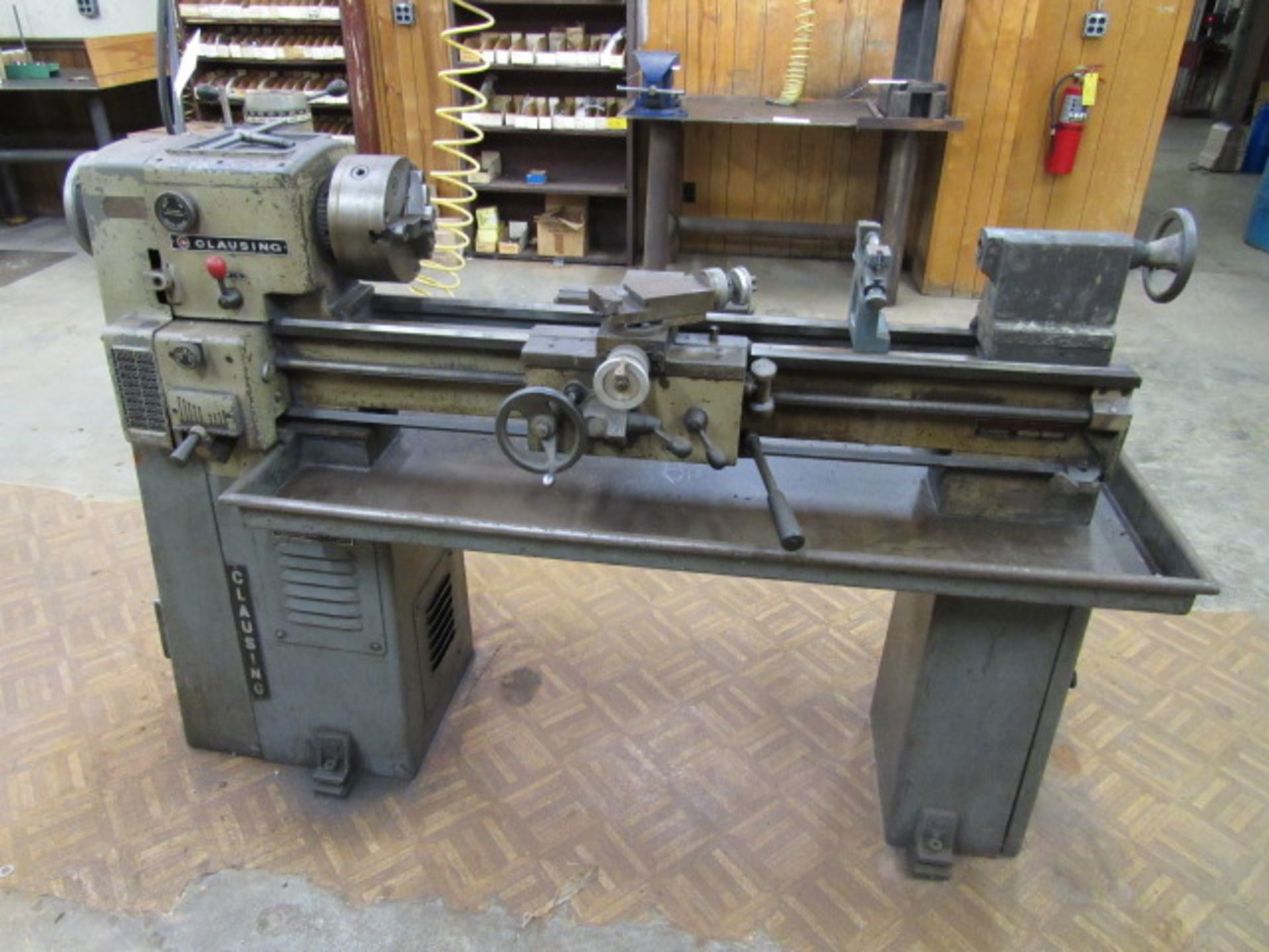 Clausing Model 5914 Engine Lathe with 13'' Swing x 36'' Center, 8'' 3-Jaw Chuck, 1.5'' Spindle Bore,