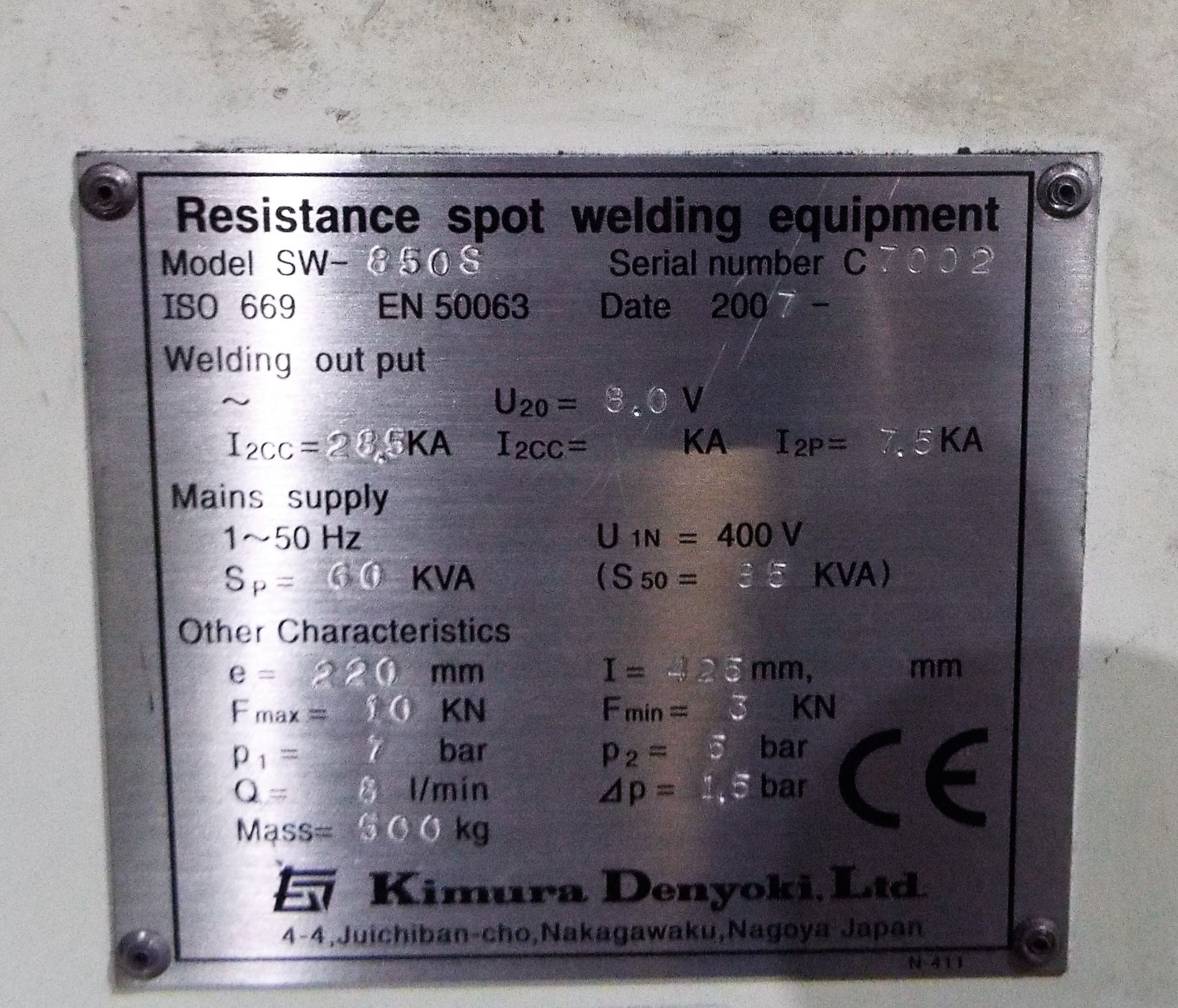 Kimura Dewyoki Resistance Welding Rig cw Techno Aoyama Automated Parts Feeding Machine - Image 3 of 9