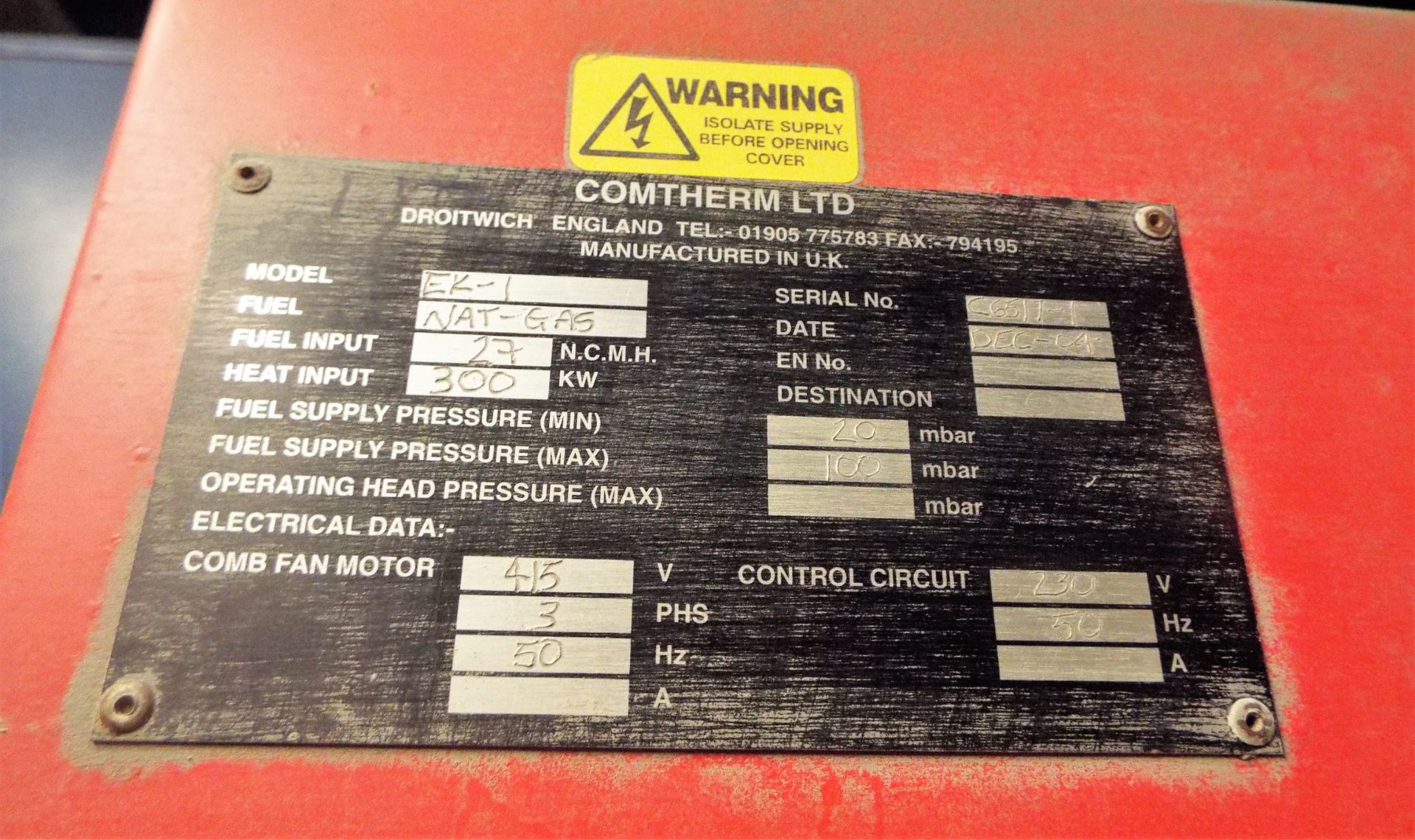 The Complete Contents Of A Powder Coating Line Featuring On Line Pre-Treatment. - Image 36 of 50