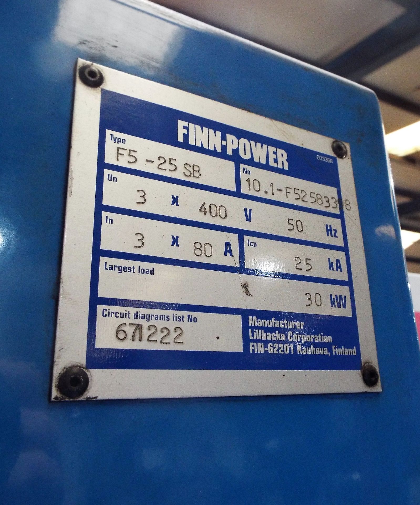 Finn Power F5-25 SB Punch Press - Image 9 of 17