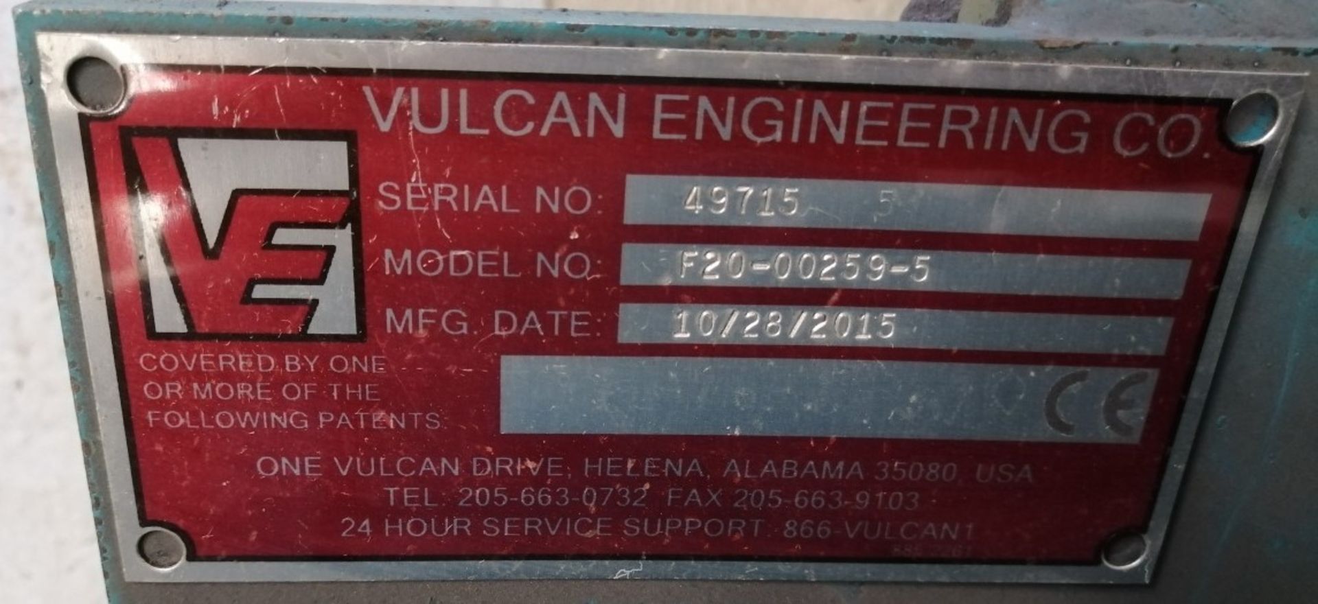 Vulcan Engneering Swing Frame Grinder - Image 5 of 6