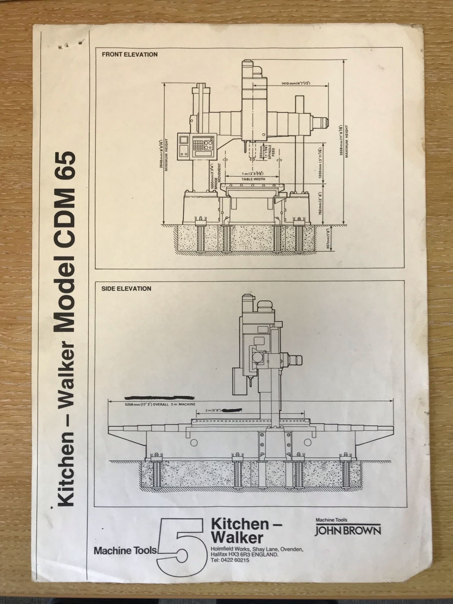 Kitchen & Walker CDM65 CNC Gantry Boring, Tapping, Milling Machine - Image 3 of 9