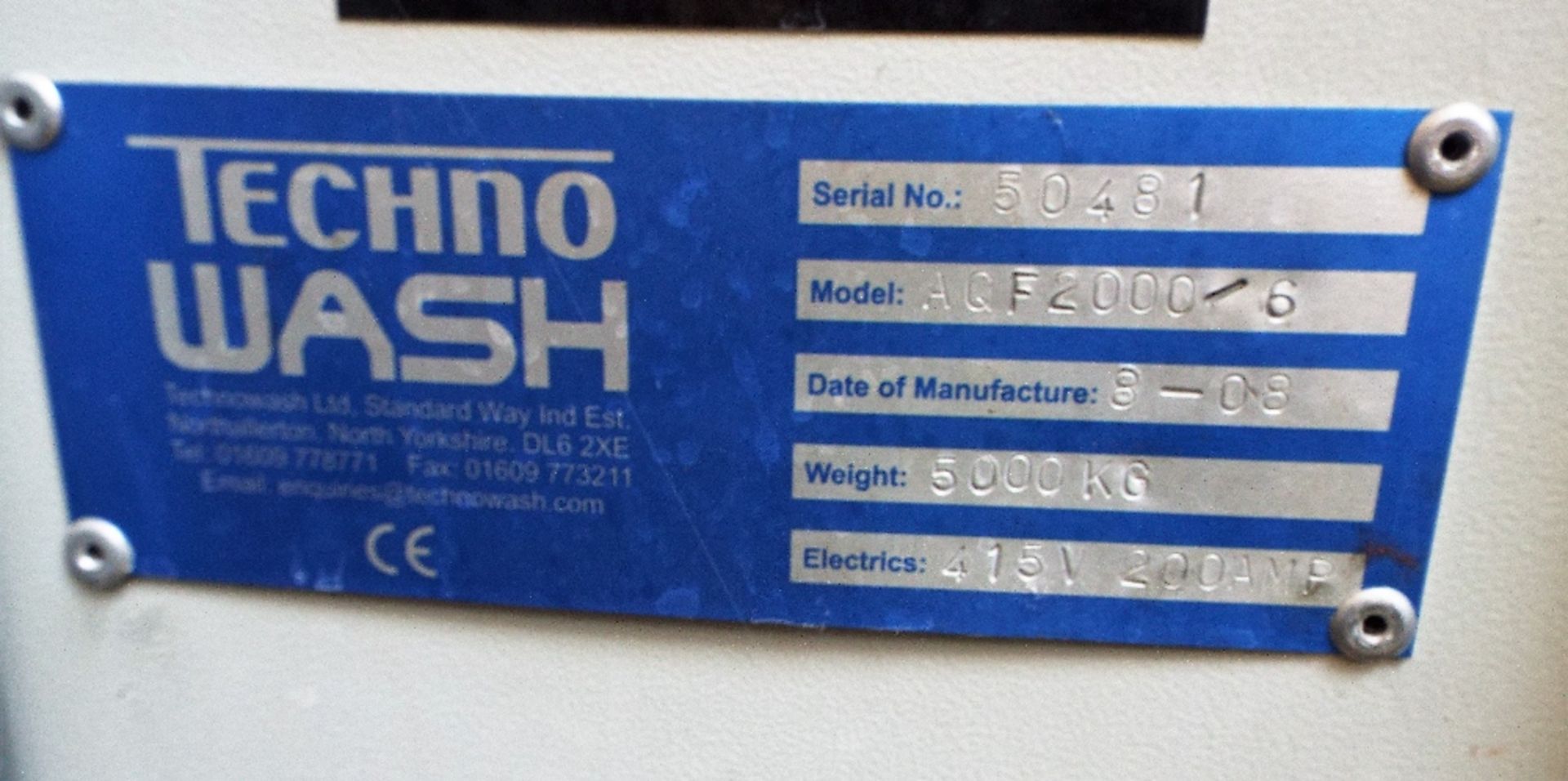 Technowash AQF2000/6 Single Chamber, Multiple Stage Parts Washing Machine - Image 13 of 27