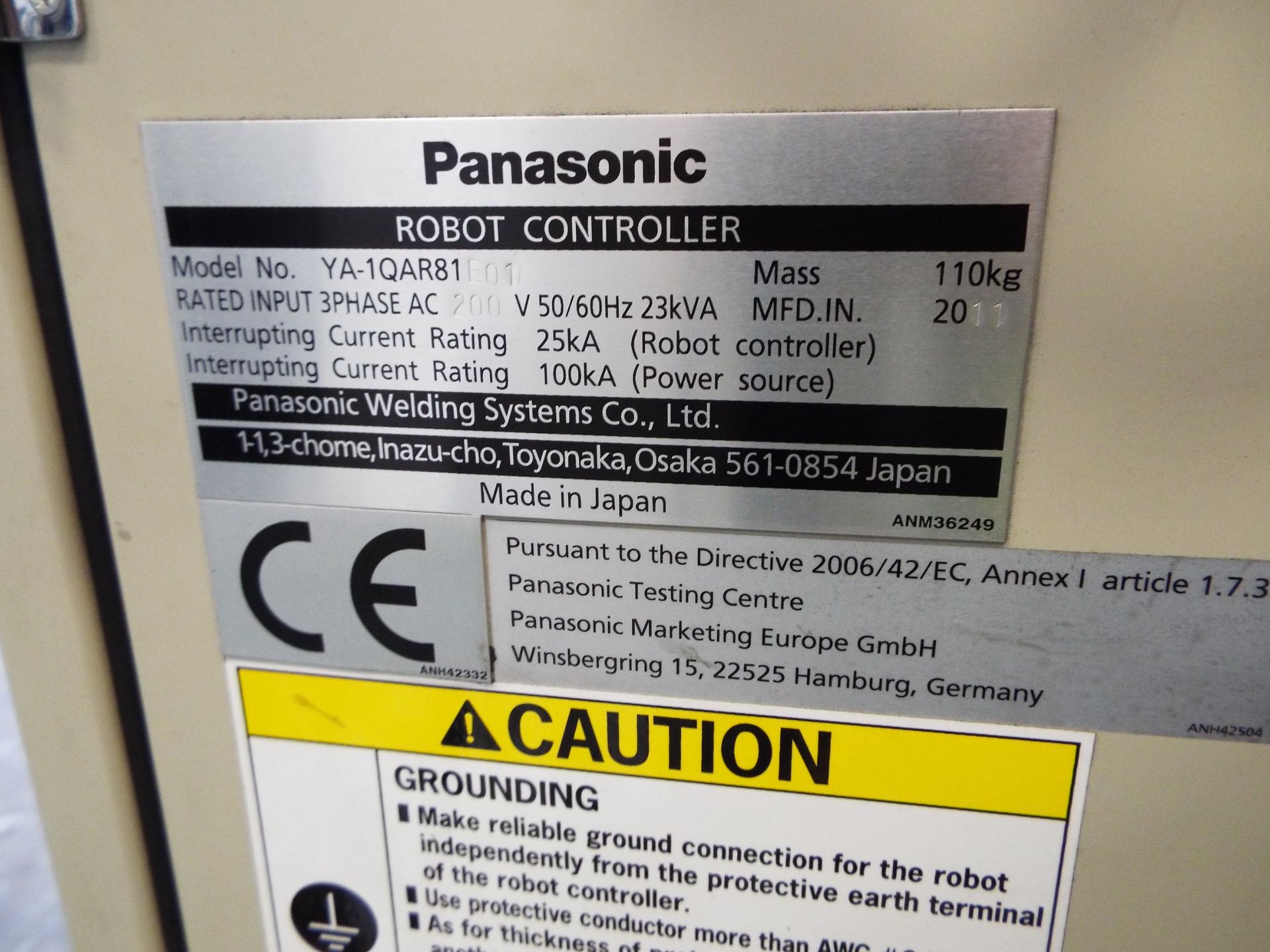 Panasonic TA1800 MIG Welding Robot cw Power Source,Transformer & 7th Axis Rotating Positioner - Image 6 of 12