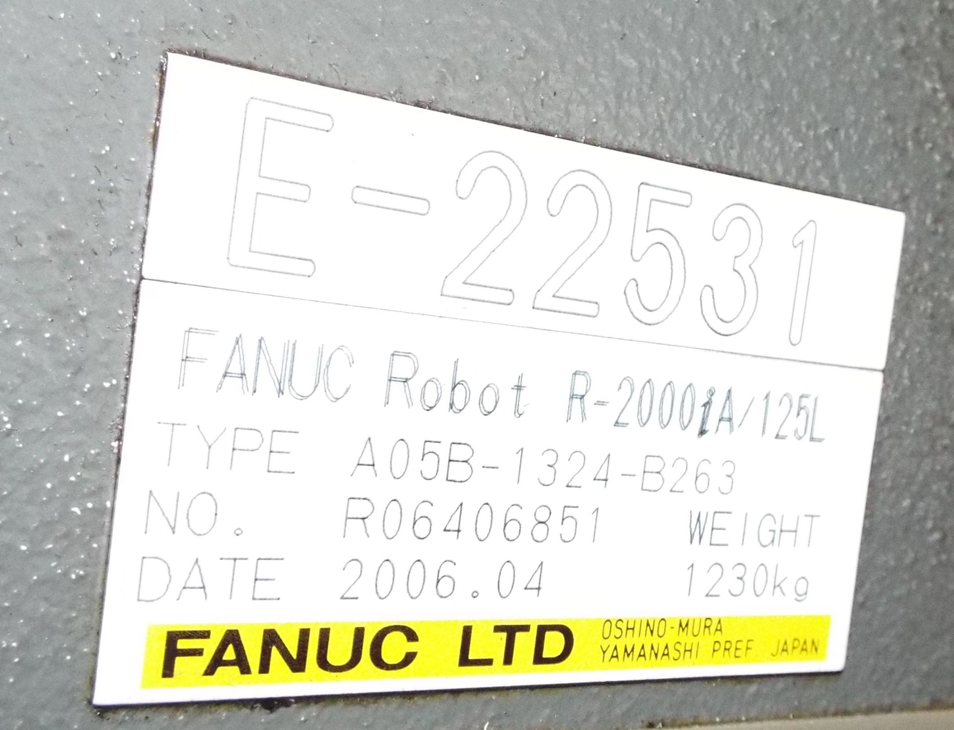 Fanuc Robot Type R - 2000iA - 125L - RJ3iB Control - Image 5 of 7