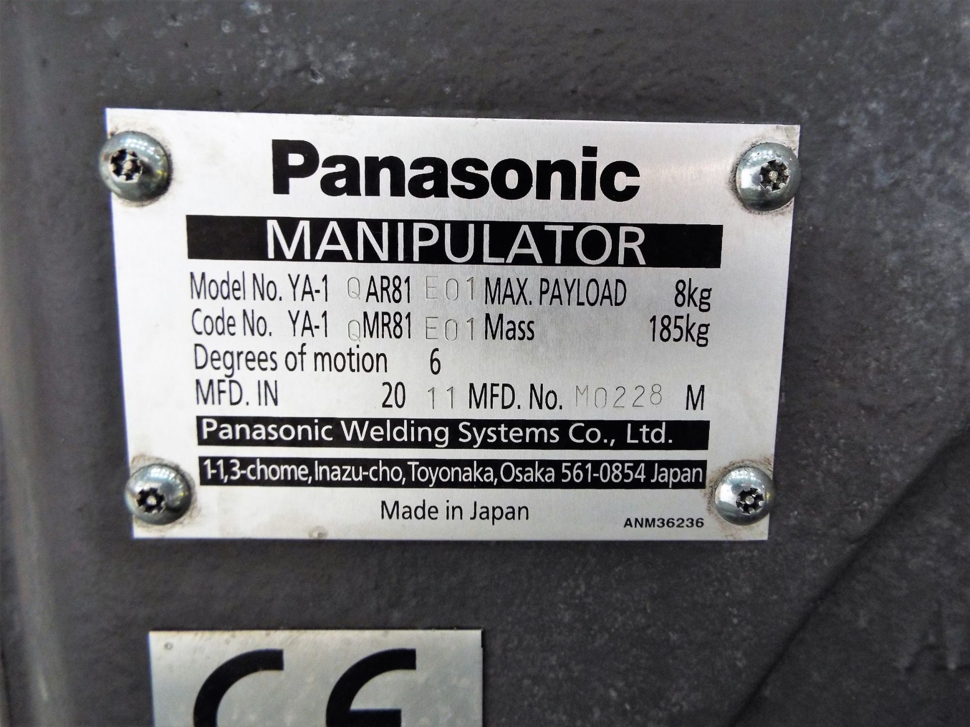 Panasonic TA1800 MIG Welding Robot cw Power Source,Transformer & 7th Axis Rotating Positioner - Image 6 of 10