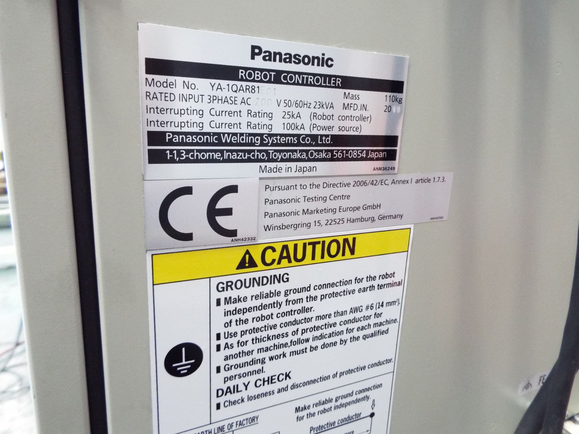 Panasonic TA1800 MIG Welding Robot cw Power Source,Transformer & 7th Axis Rotating Positioner - Image 9 of 10