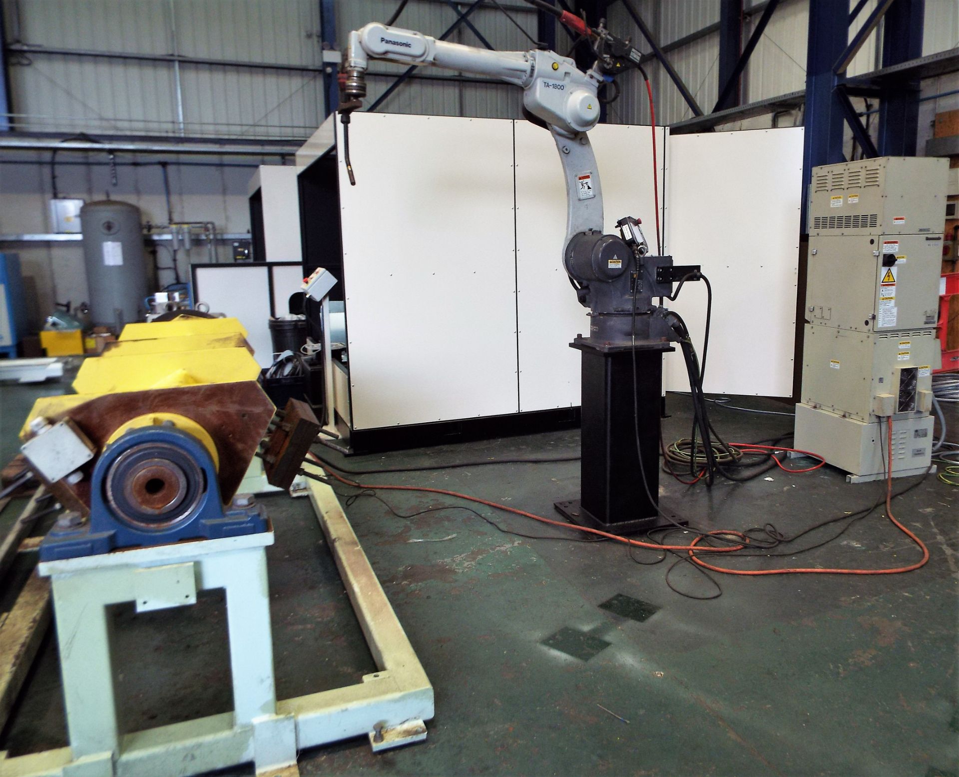 Panasonic TA1800 MIG Welding Robot cw Power Source,Transformer & 7th Axis Rotating Positioner