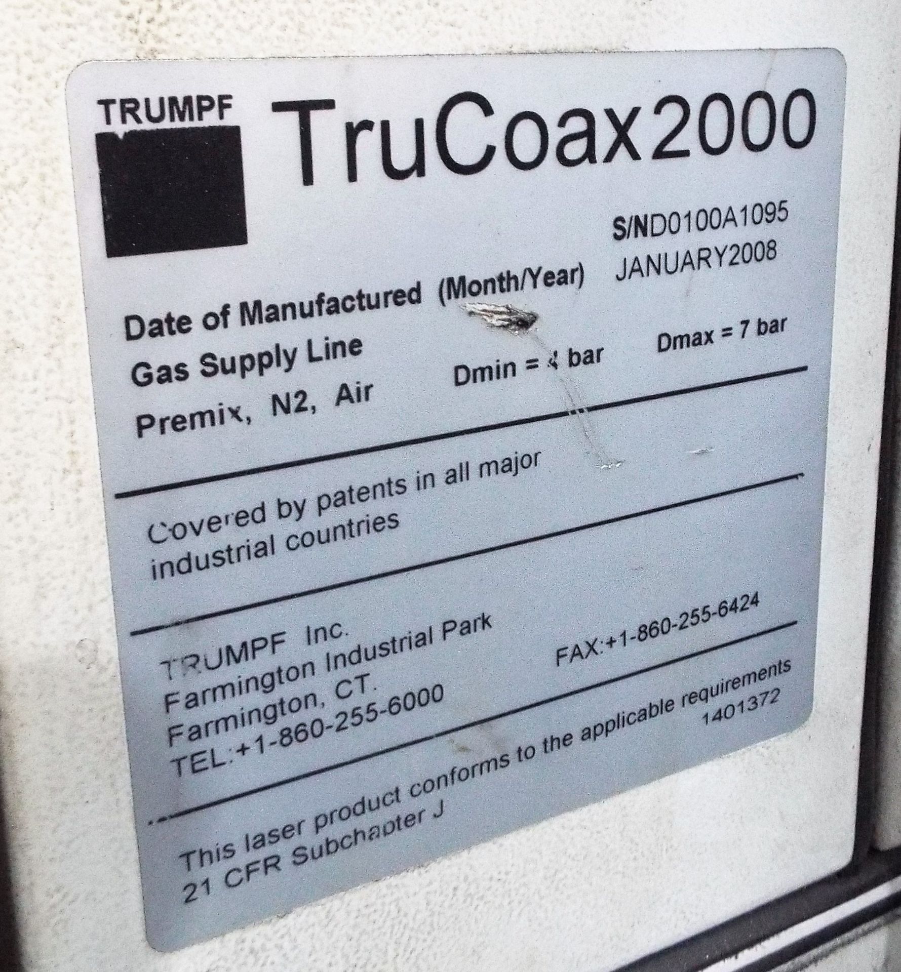 Complete Contents of A Trumpf 2030 TruCoax 2000 Laser Cutting Cell - Image 22 of 23