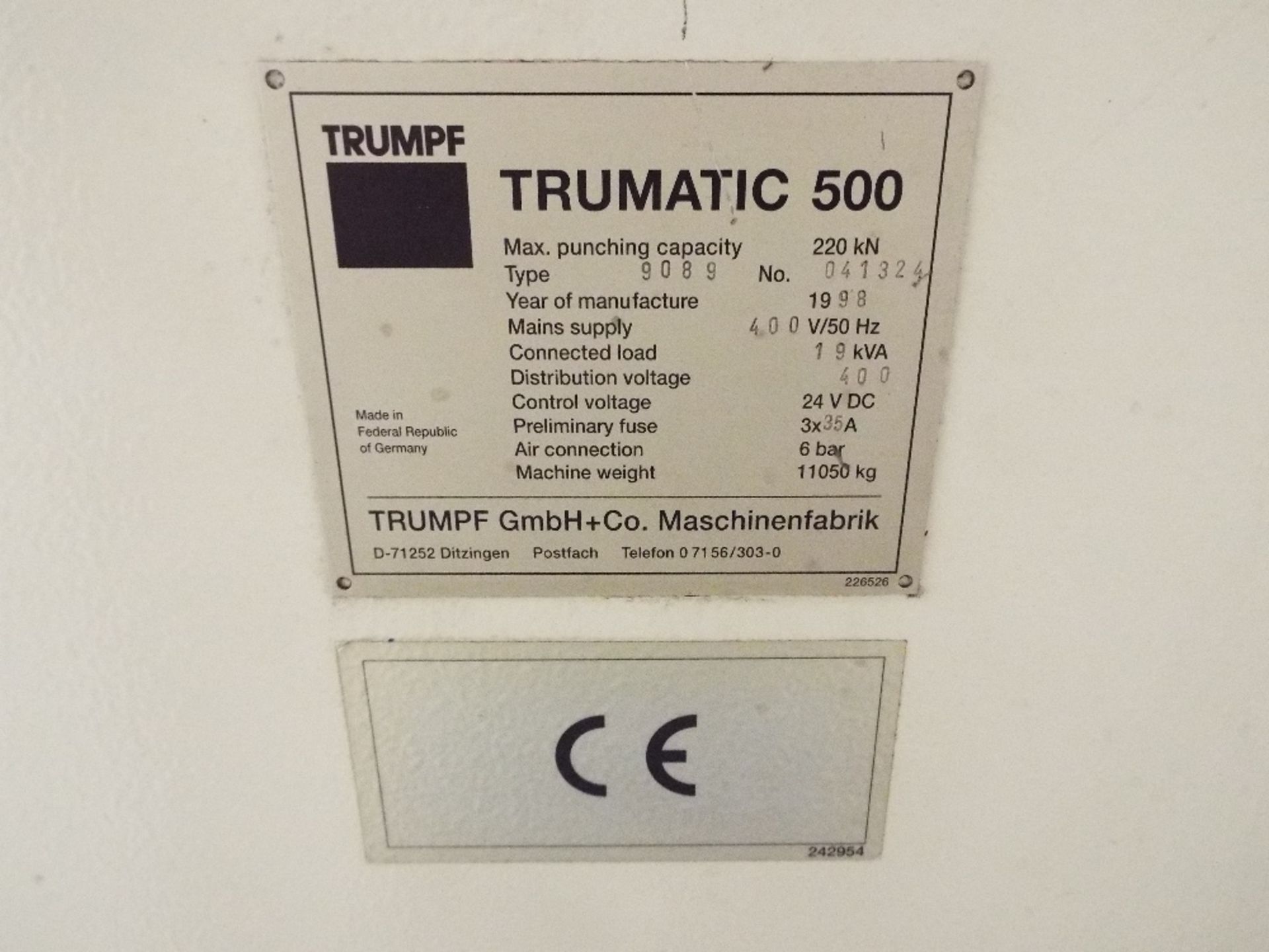 Now Sold! - Trumpf Trumatic T500R FMC Punch Press cw On/Off Sheet Mechanical Handling System. - Image 8 of 39