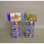 Twenty two MiniArt 1:72 scale plastic figures, including French and Italian Knights.